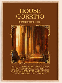 House Corrino Minimalist Book Poster by Brian Herbert – book poster