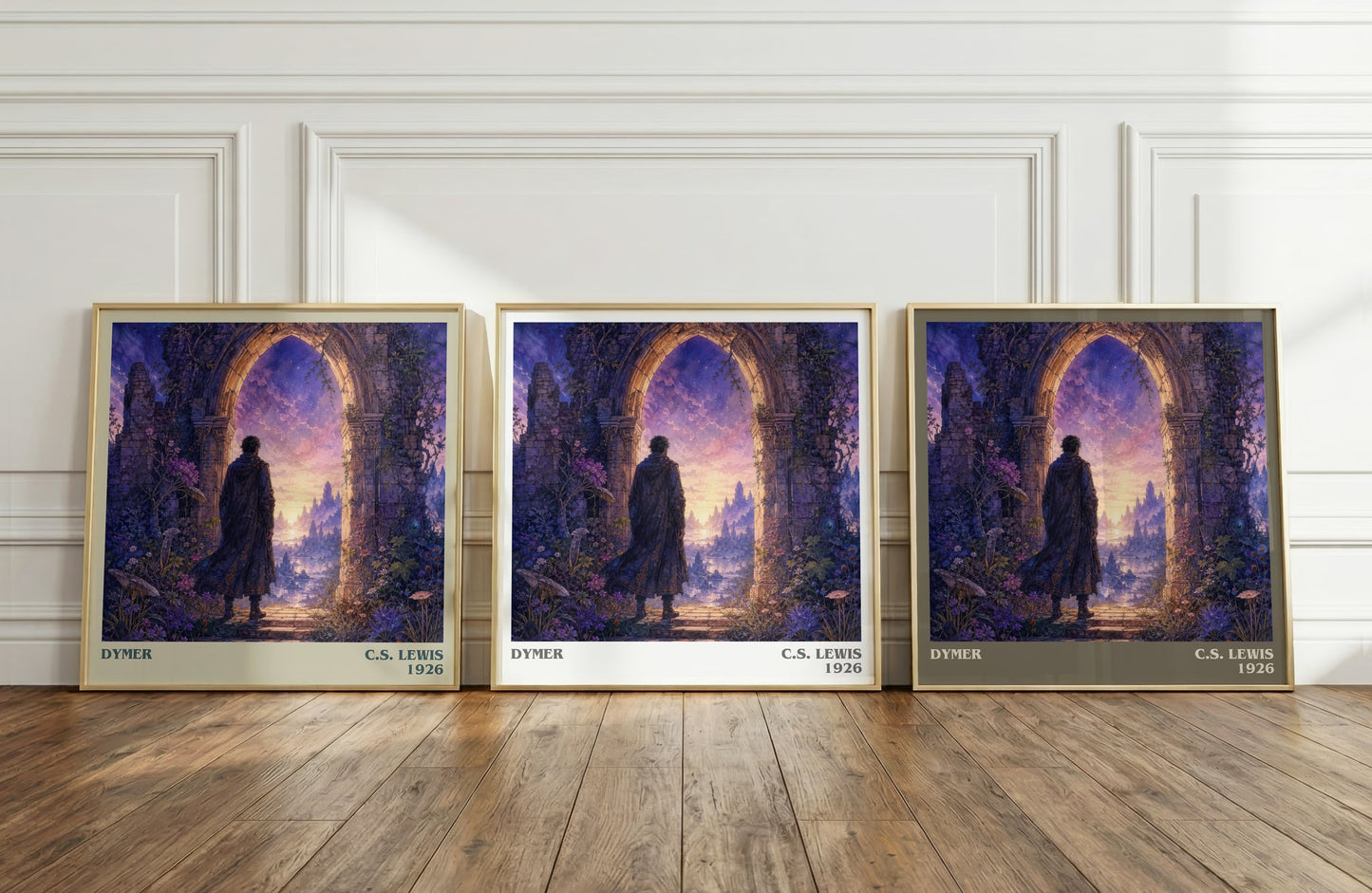 Dymer literary art print colour and style options – C.S. Lewis book art