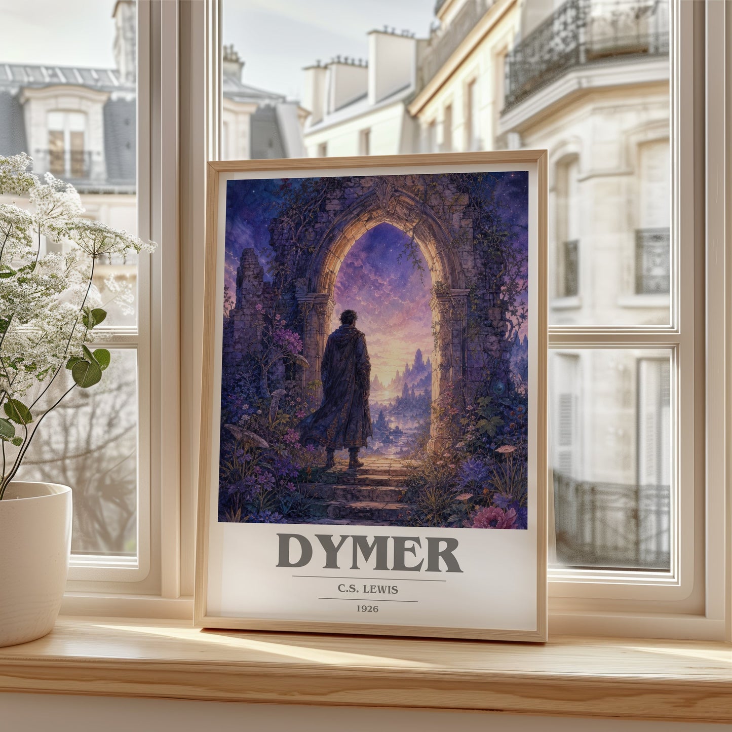 Dymer book cover poster colour and style options – C.S. Lewis book art