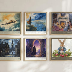 Dymer Literary Art Print by C.S. Lewis – square print in a six-frame gallery wall