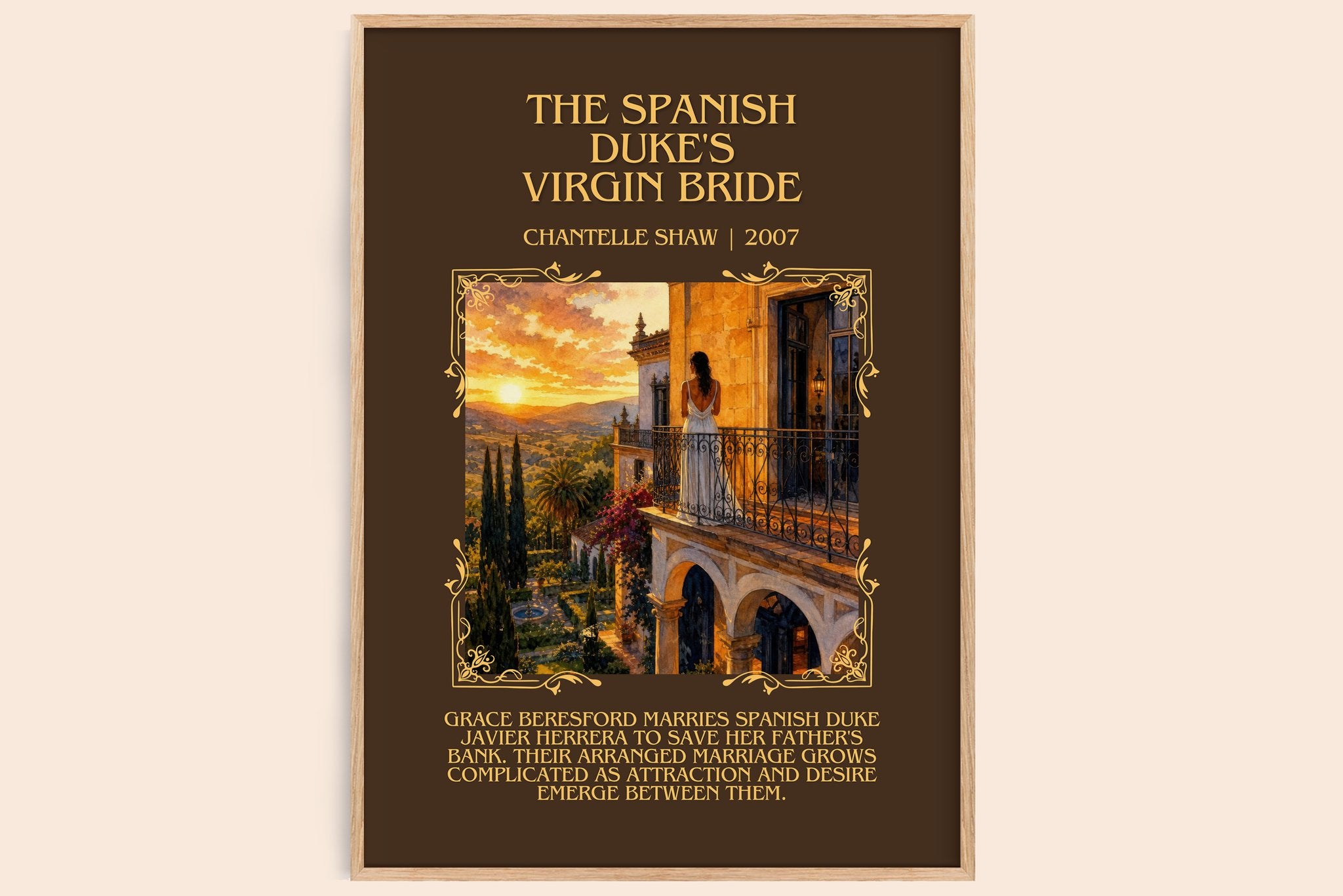 Spanish Duke's Virgin Bride Minimalist Book Poster by Chantelle Shaw