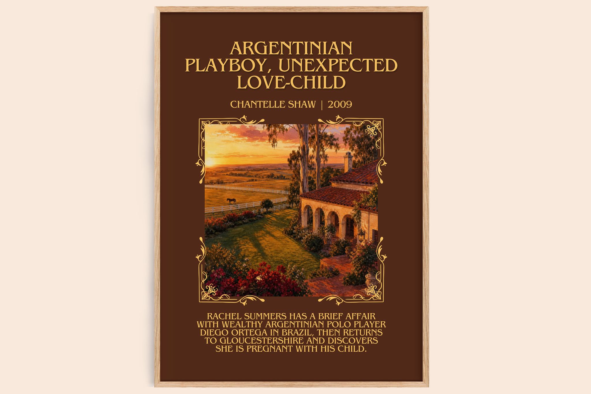 Argentinian Playboy, Unexpected Love-Child Minimalist Book Poster by Chantelle Shaw