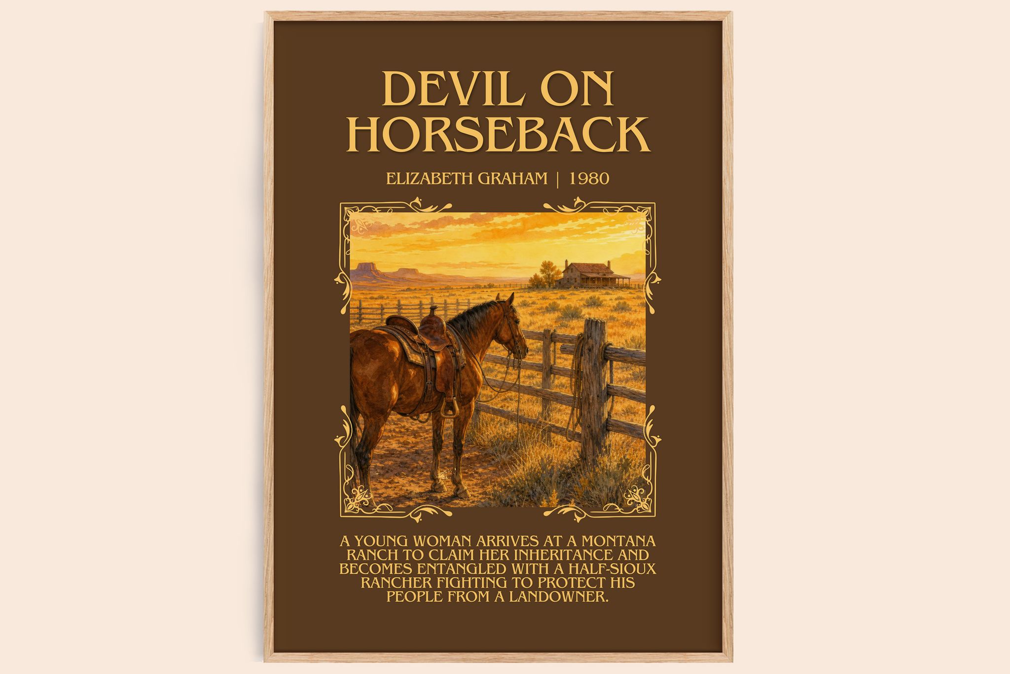 Devil on horseback Minimalist Book Poster by Elizabeth Graham