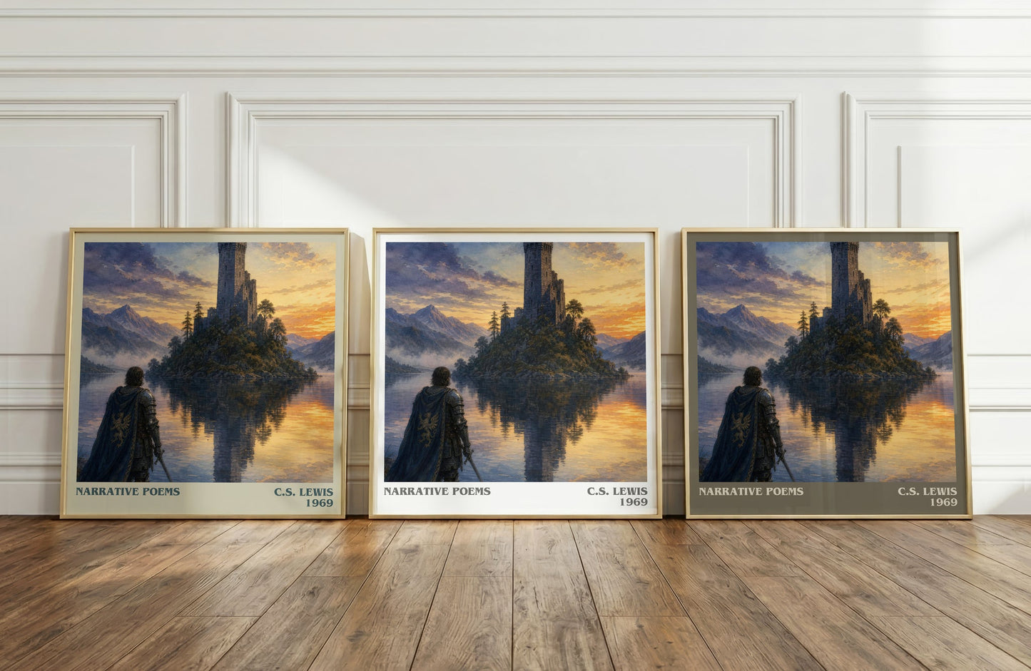 Narrative Poems literary art print colour and style options – C.S. Lewis book art
