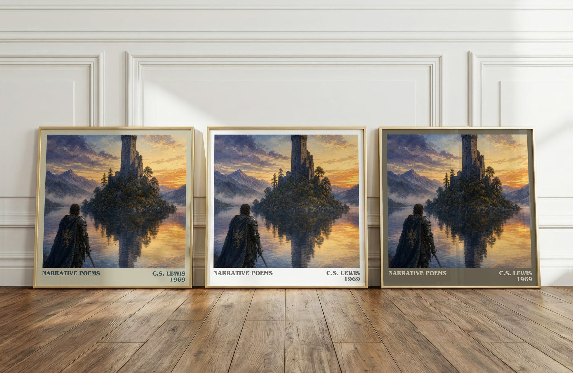 Narrative Poems literary art print colour and style options – C.S. Lewis book art