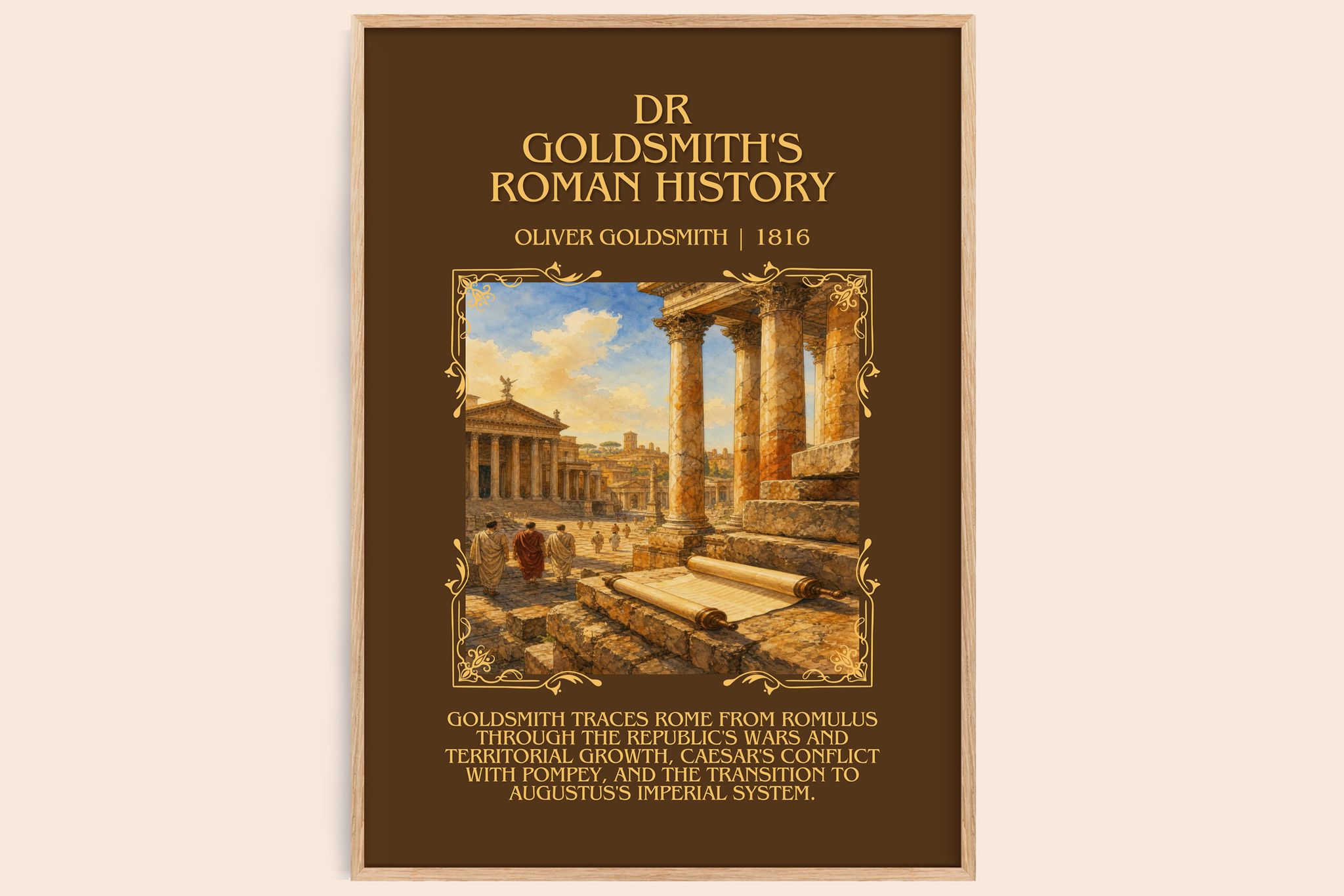 Dr Goldsmith's Roman history Minimalist Book Poster by O. Goldsmith