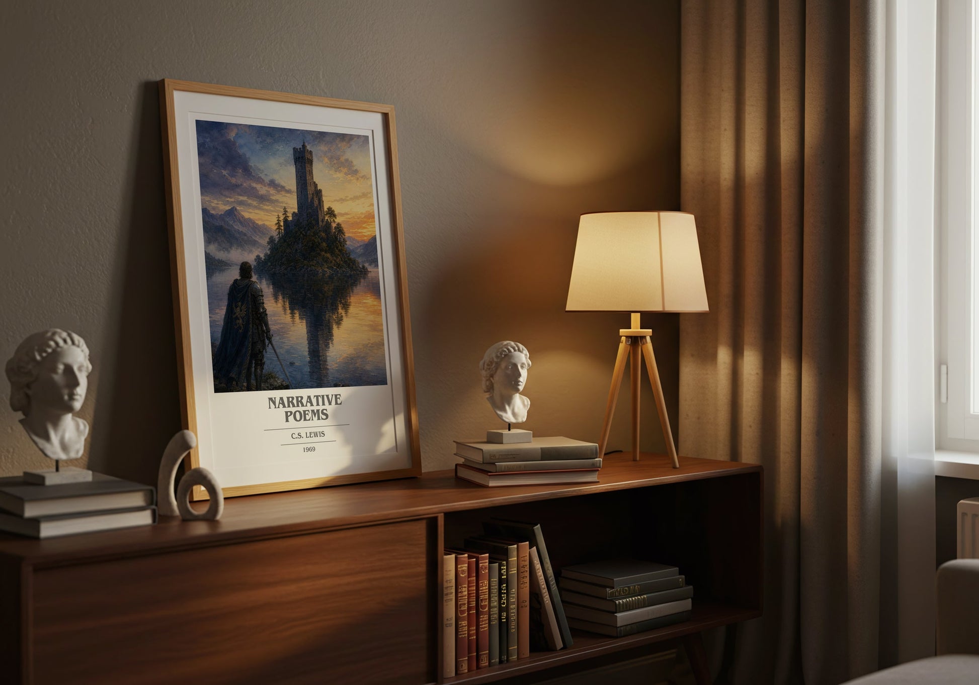 Narrative Poems book cover book poster framed on wall – poetry wall art