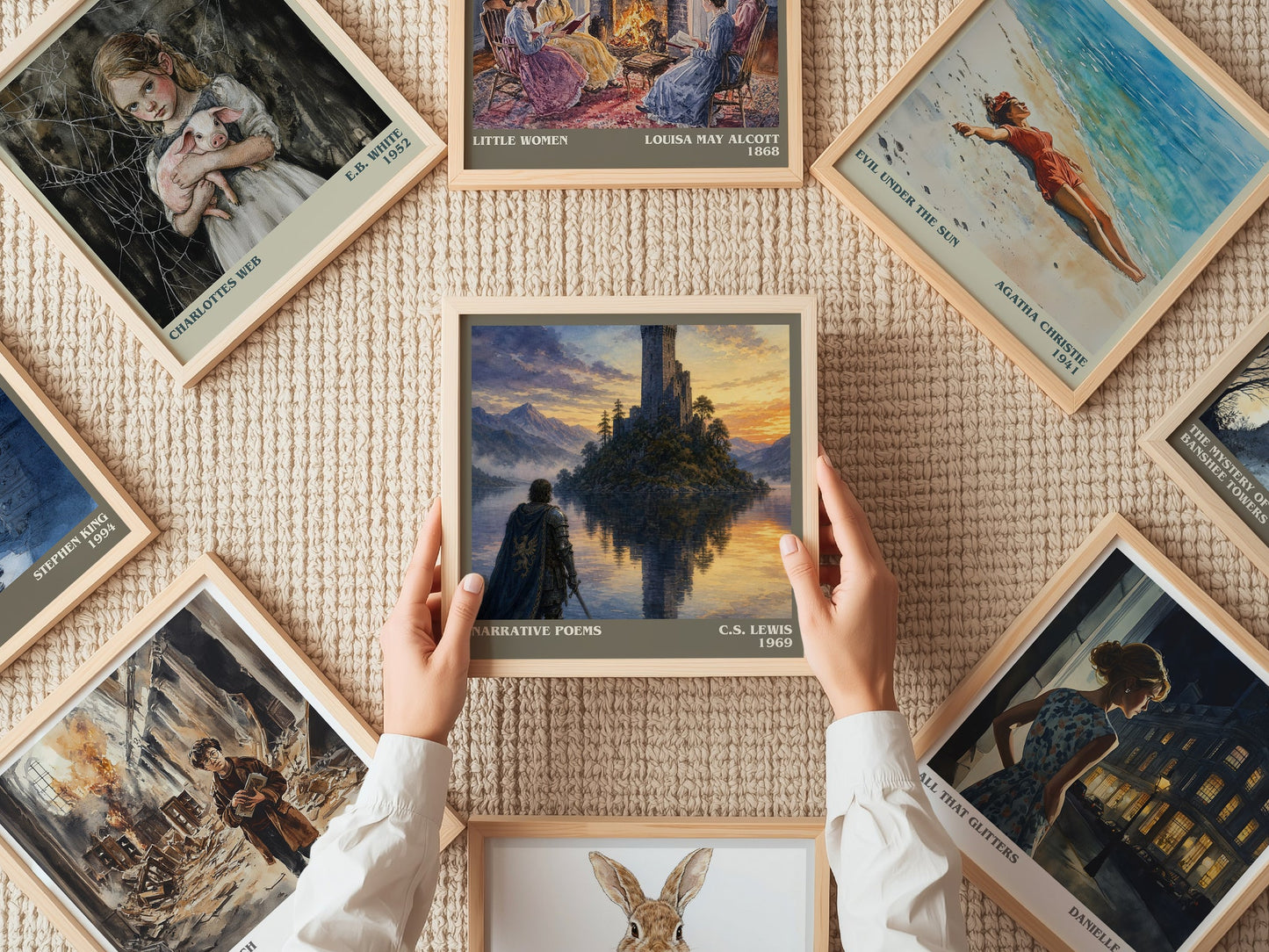 Narrative Poems literary book poster framed on wall – poetry wall art