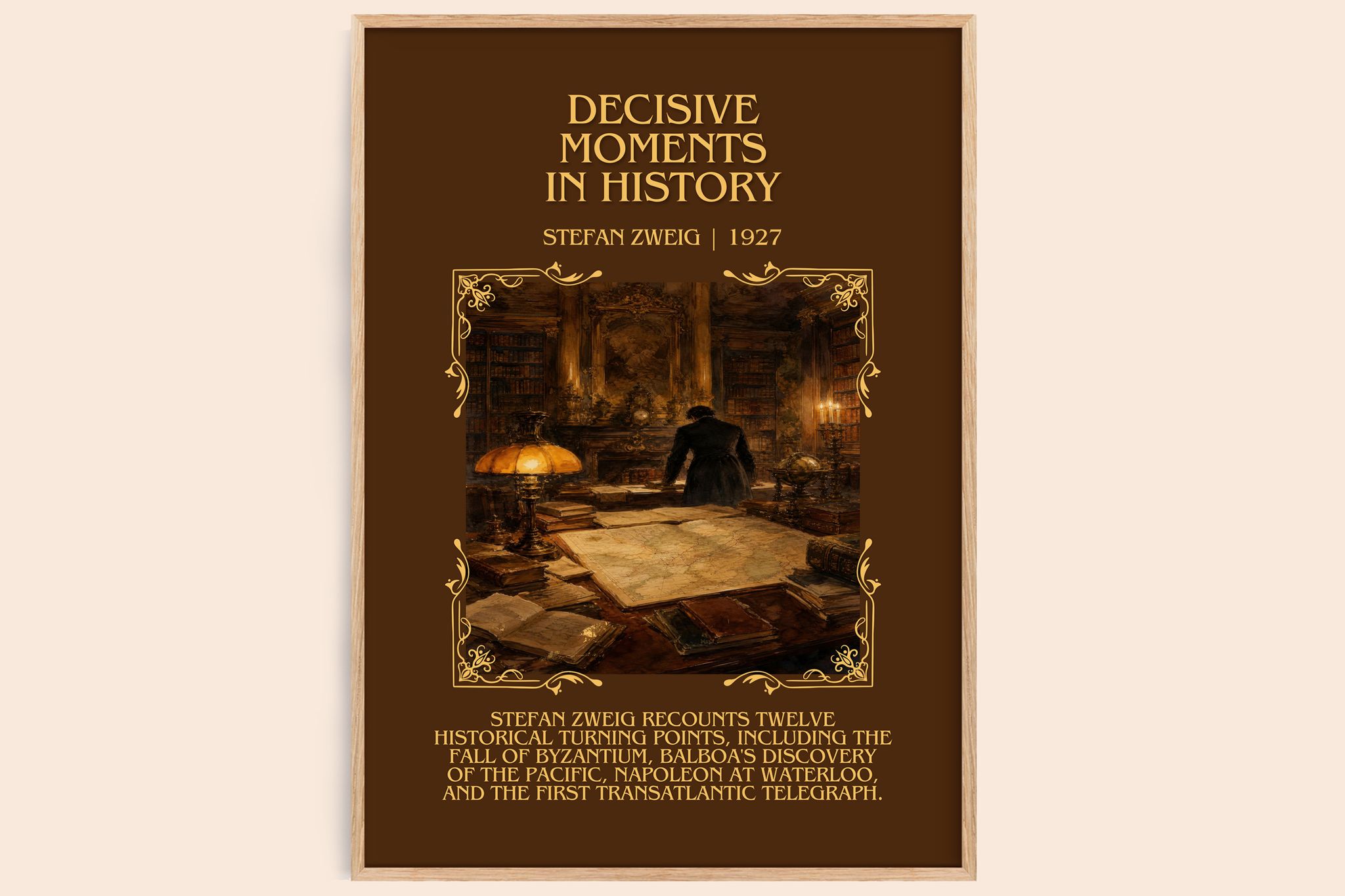 Decisive moments in history Minimalist Book Poster by Stefan Zweig
