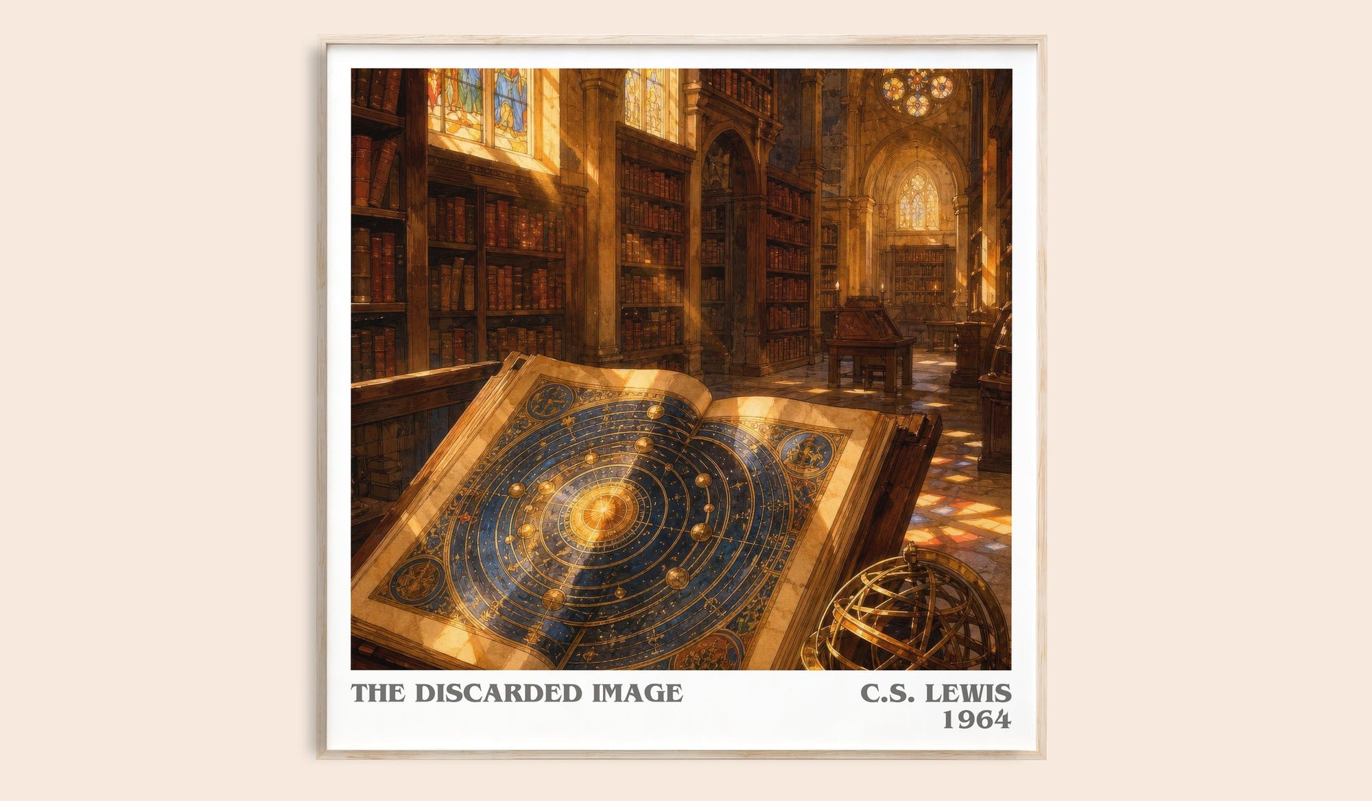 The Discarded Image literary book poster by C.S. Lewis – framed literary art print