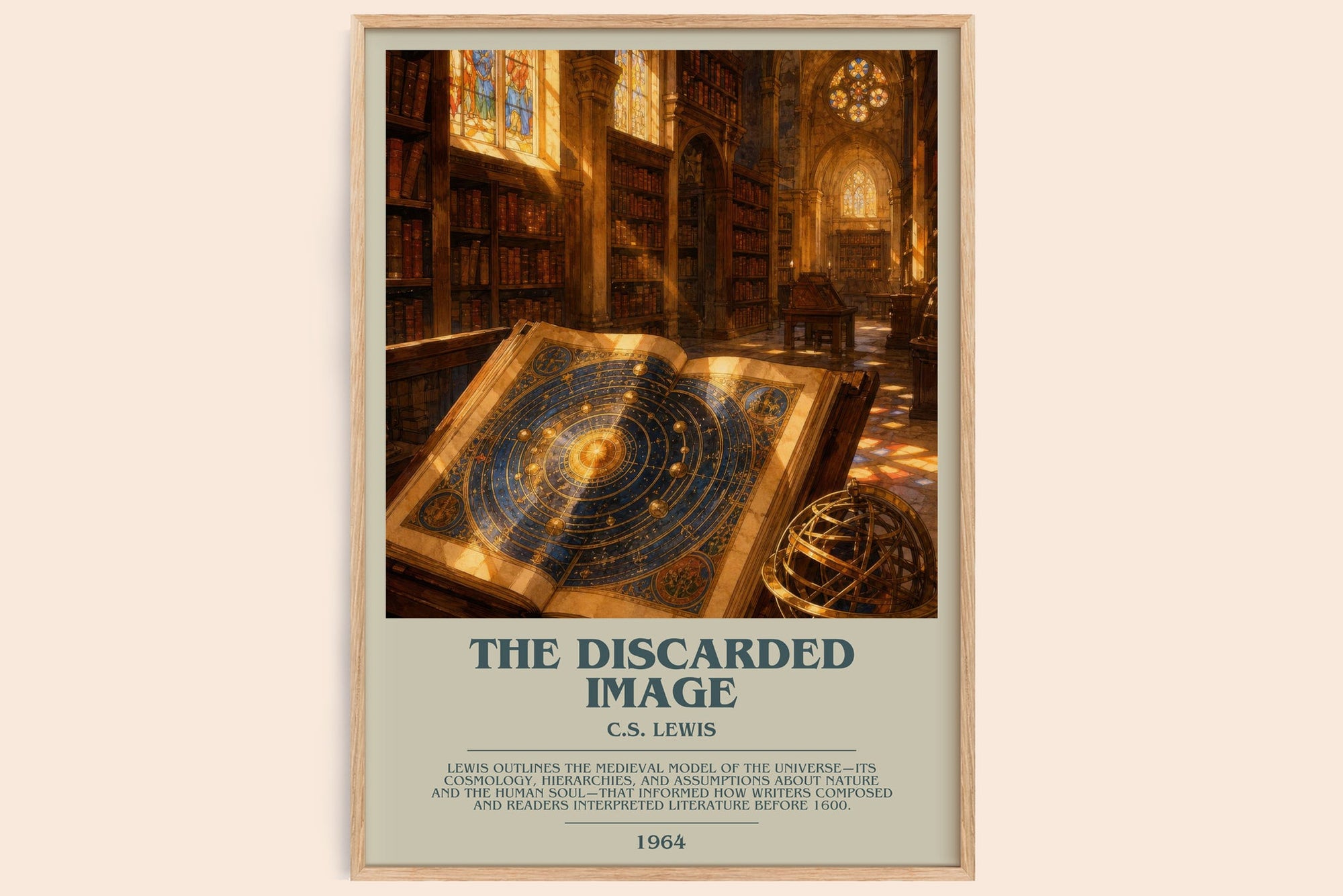 The Discarded Image bookish book poster by C.S. Lewis – framed literary art print