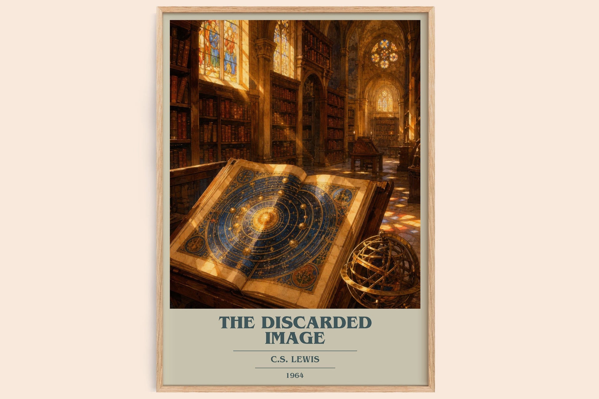 The Discarded Image book cover book poster by C.S. Lewis – framed literary art print