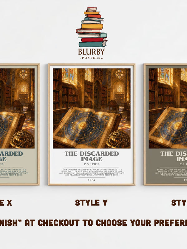 The Discarded Image bookish print in frame leaning in hallway – non fiction wall art