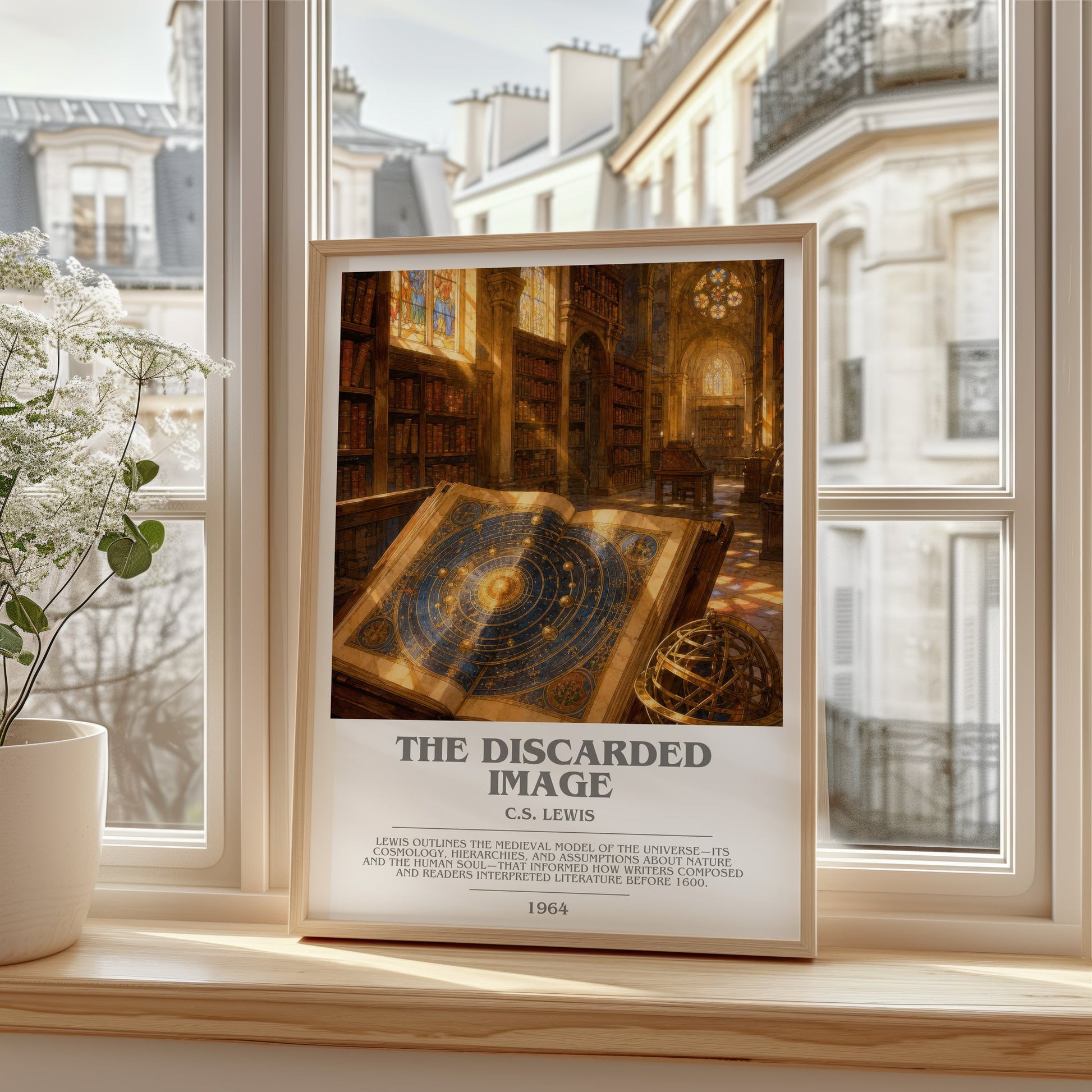 The Discarded Image bookish poster colour and style options – C.S. Lewis book art
