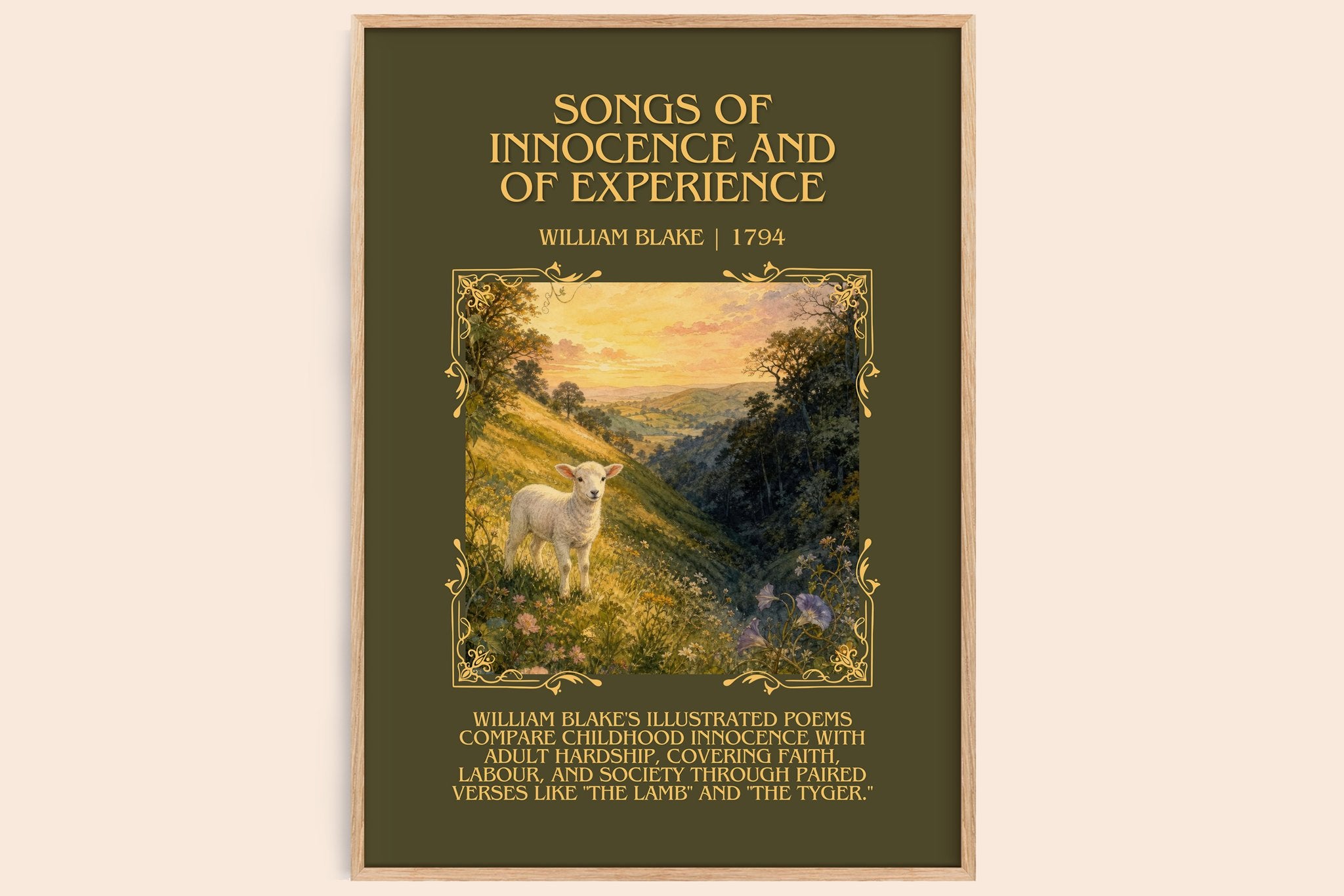 Songs of innocence and of experience Minimalist Book Poster by William Blake