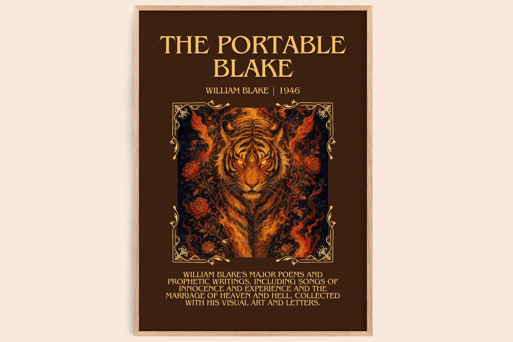 The portable Blake Minimalist Book Poster by William Blake