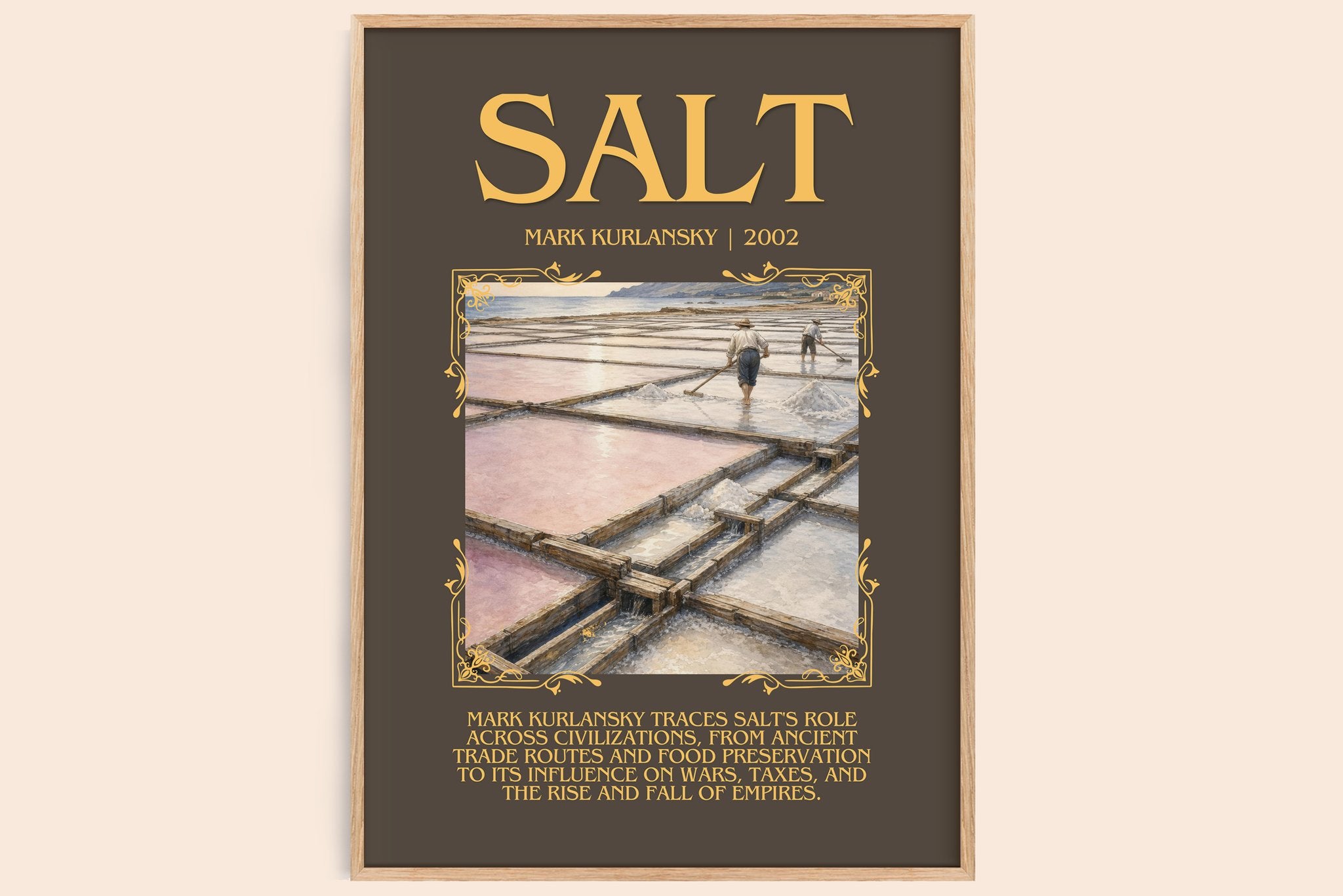 Salt Minimalist Book Poster by Mark Kurlansky