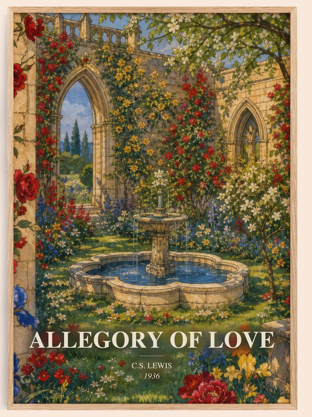 Allegory Of Love Book Watercolour Illustration by C.S. Lewis