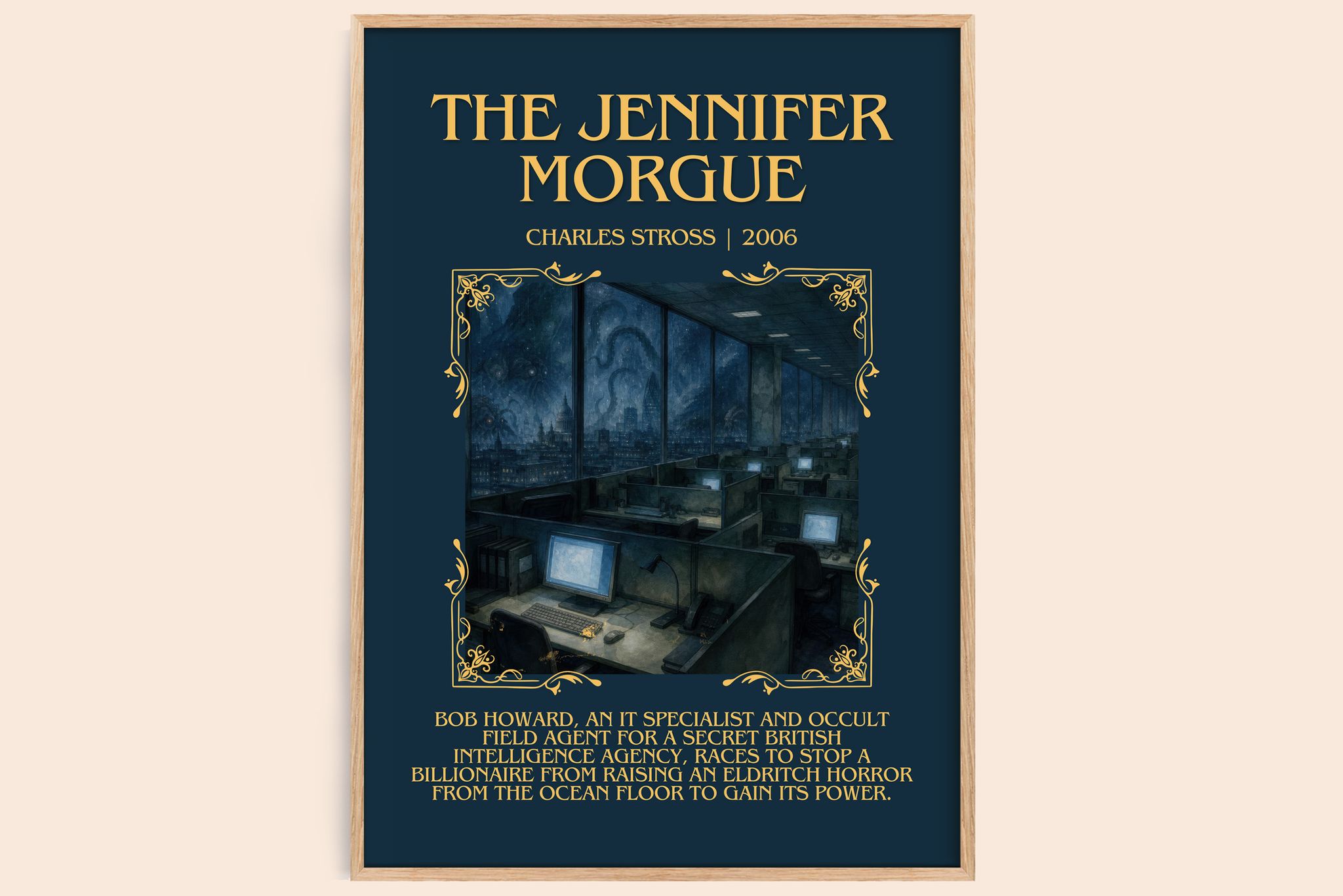 The Jennifer Morgue Minimalist Book Poster by Charles Stross