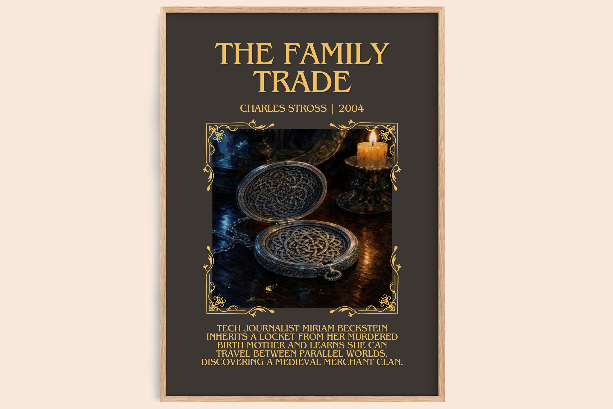 The family trade Minimalist Book Poster by Charles Stross