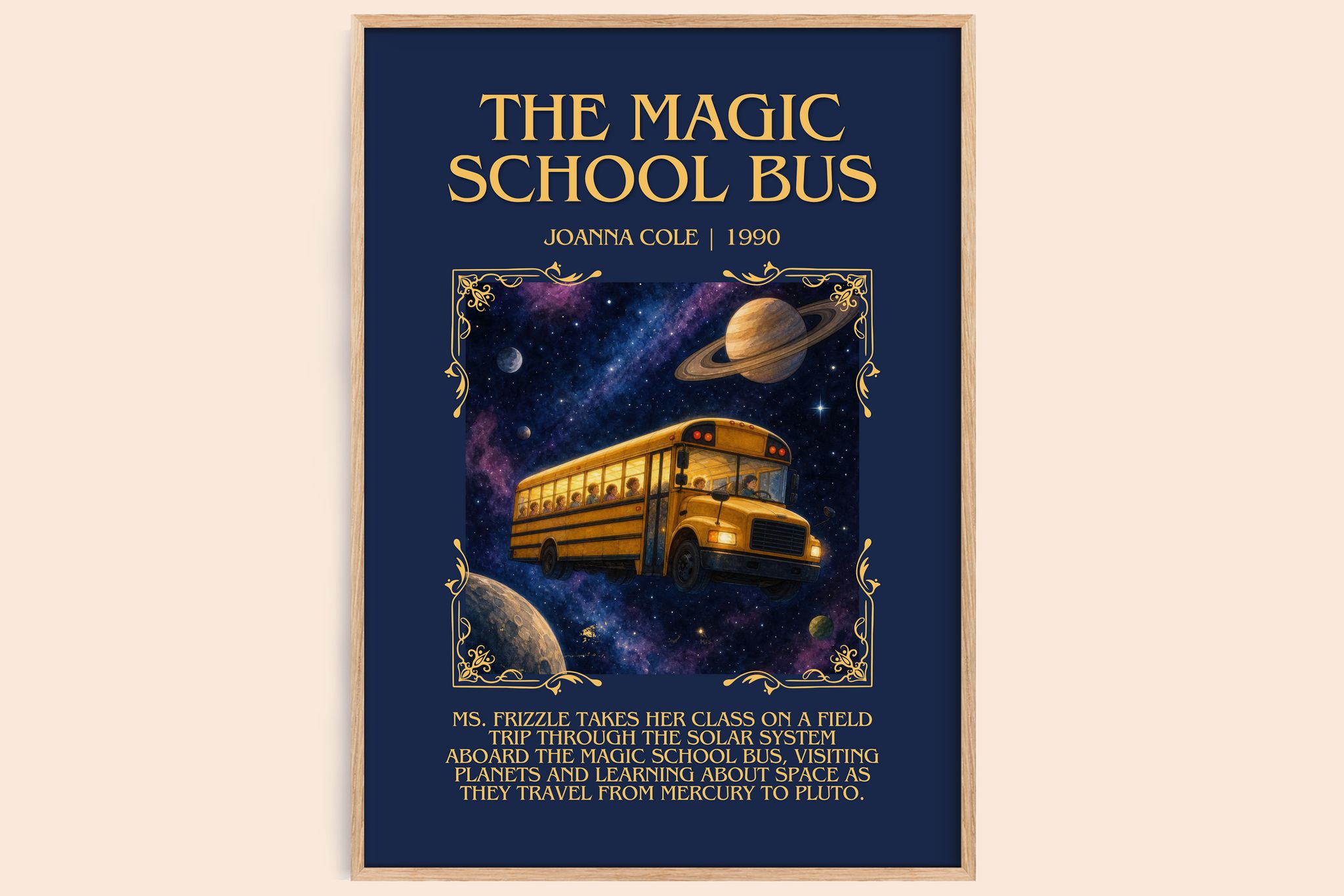The Magic School Bus Minimalist Book Poster by Joanna Cole