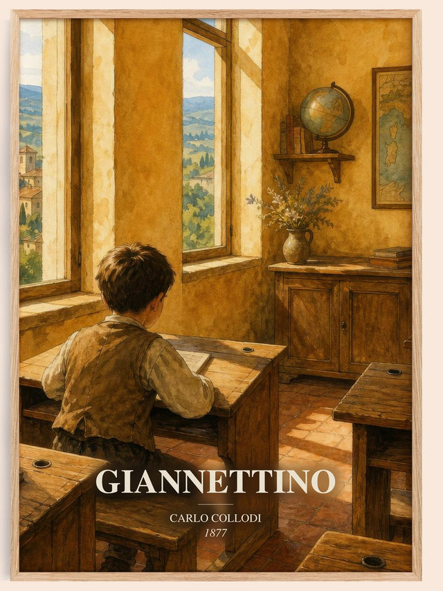 Giannettino Book Watercolour Illustration by Carlo Collodi