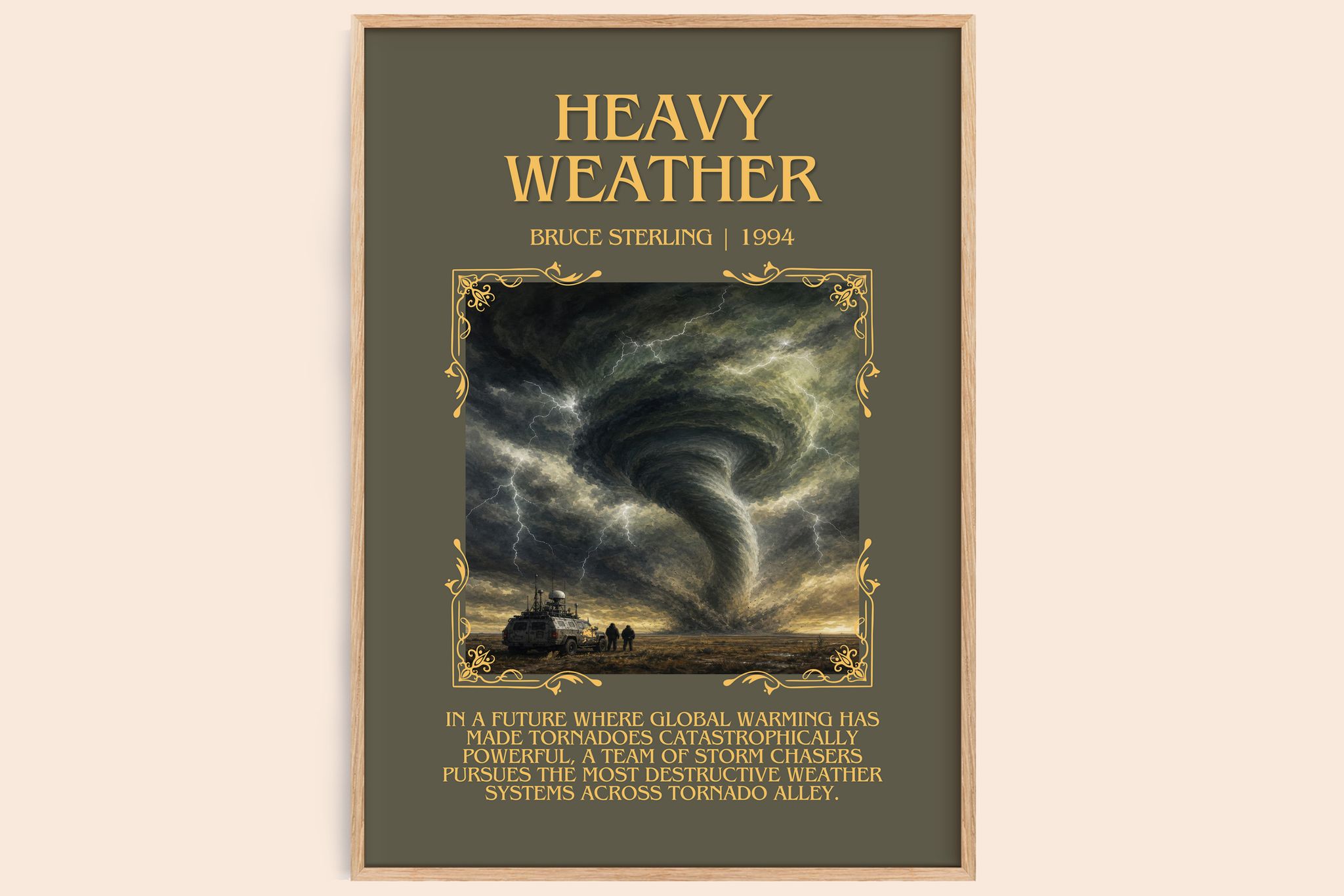 Heavy weather Minimalist Book Poster by Bruce Sterling