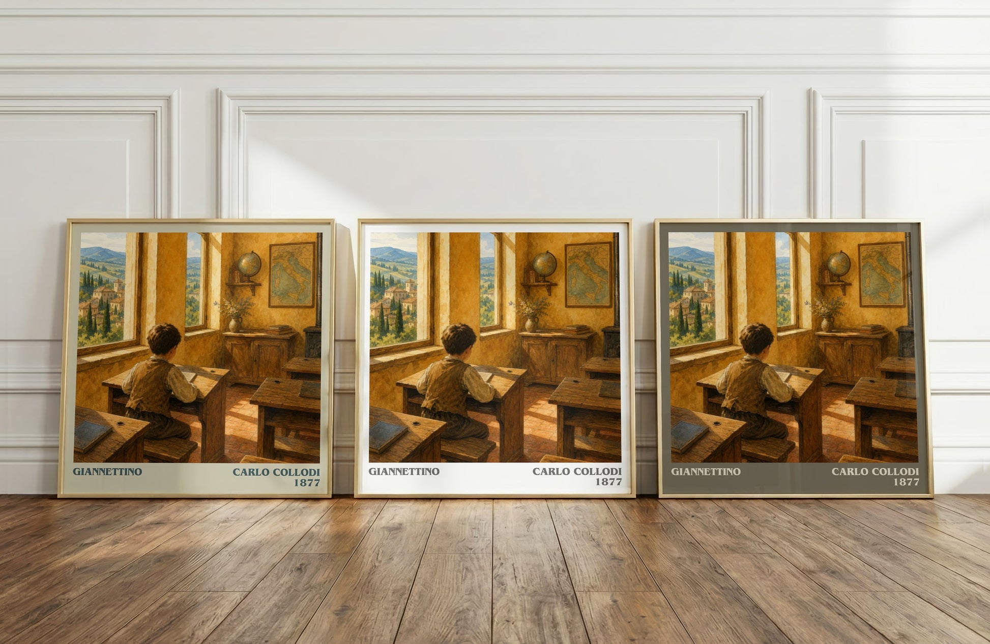 Giannettino literary art print colour and style options – Carlo Collodi book art