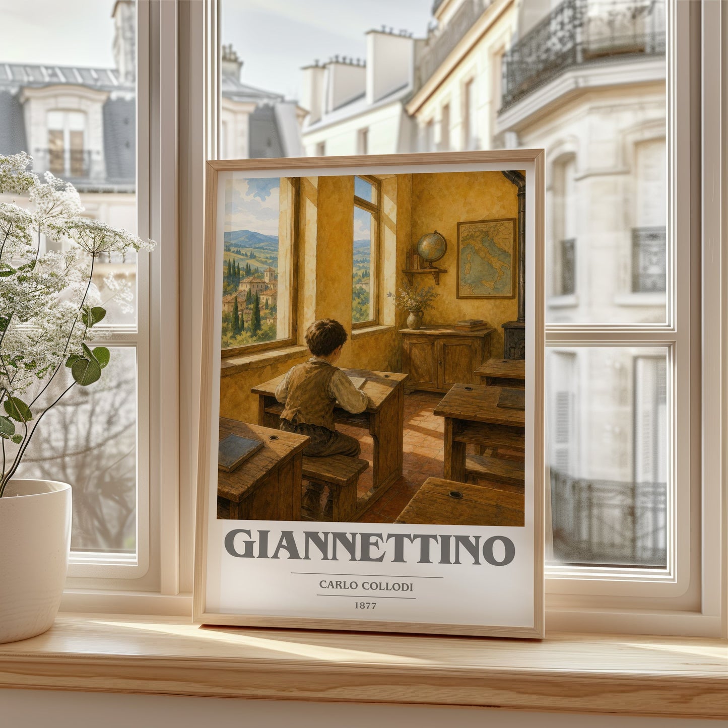 Giannettino book cover poster colour and style options – Carlo Collodi book art