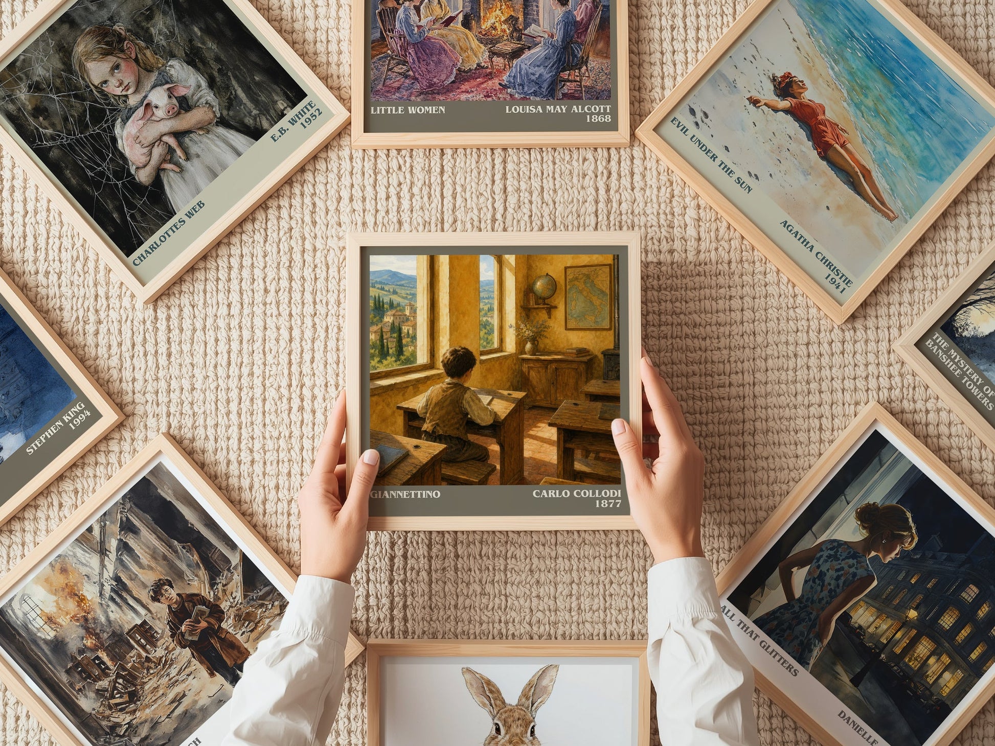 Giannettino literary book poster framed on wall – childrens wall art