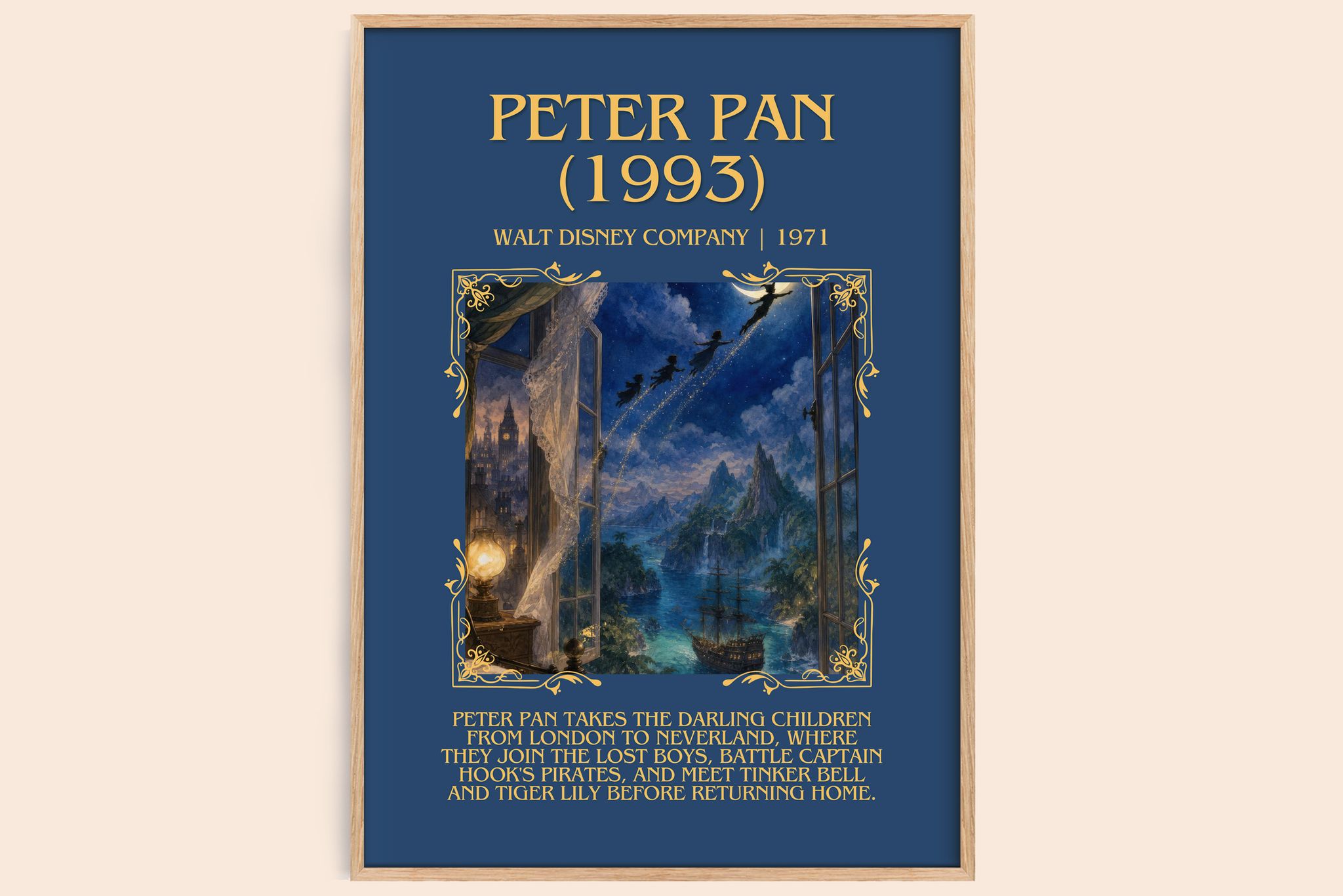 Peter Pan (1993) Minimalist Book Poster by Walt Disney Company