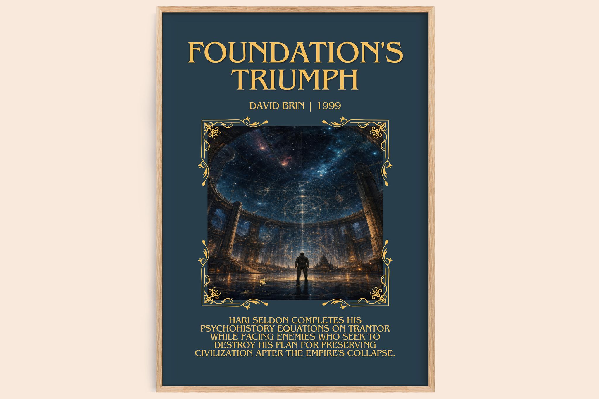 Foundation's Triumph Minimalist Book Poster by David Brin