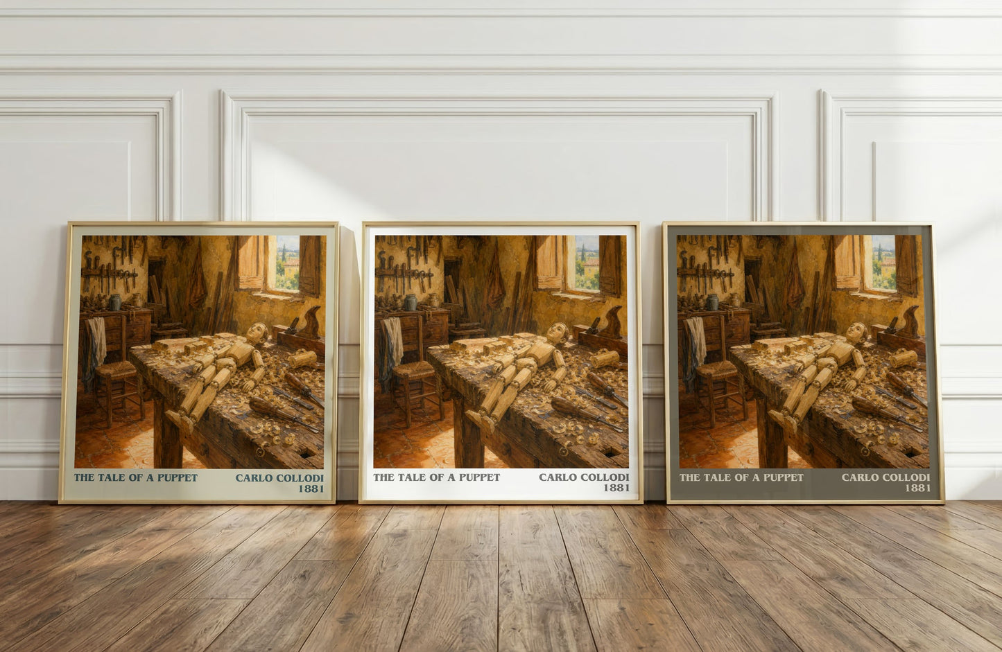 The Tale Of A Puppet literary art print colour and style options – Carlo Collodi book art