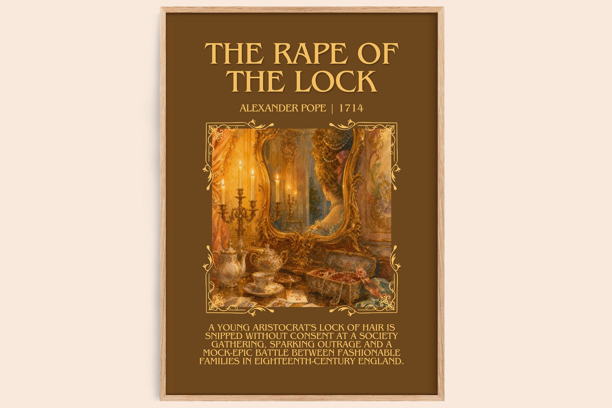 The Rape of the Lock Minimalist Book Poster by Alexander Pope