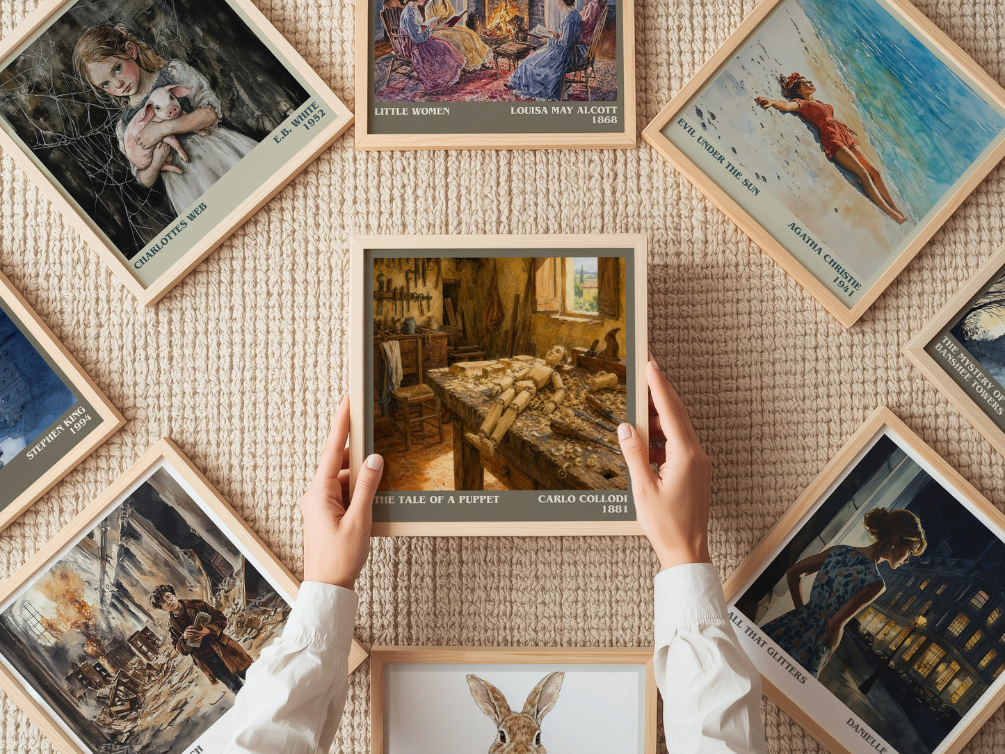 The Tale Of A Puppet literary book poster framed on wall – childrens wall art