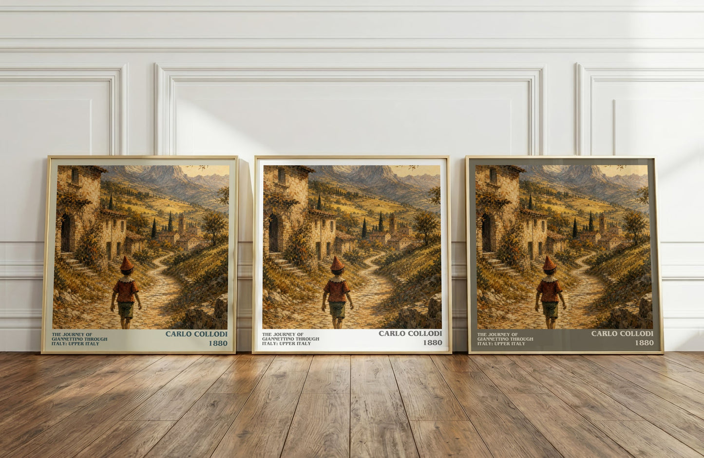 The Journey Of Giannettino Through Italy: Upper Italy literary art print colour and style options – Carlo Collodi book art