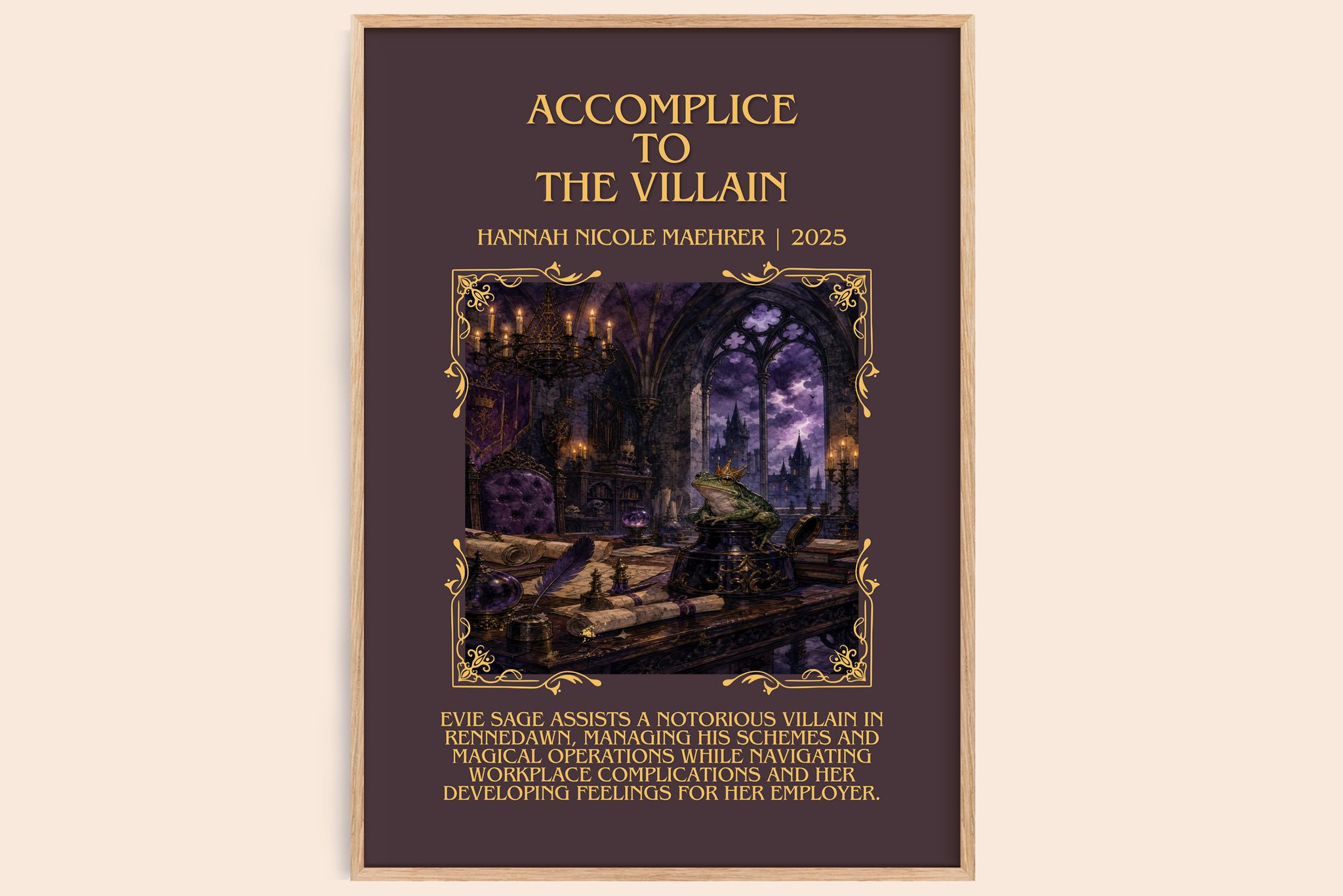 Accomplice to the Villain Minimalist Book Poster by H. Maehrer