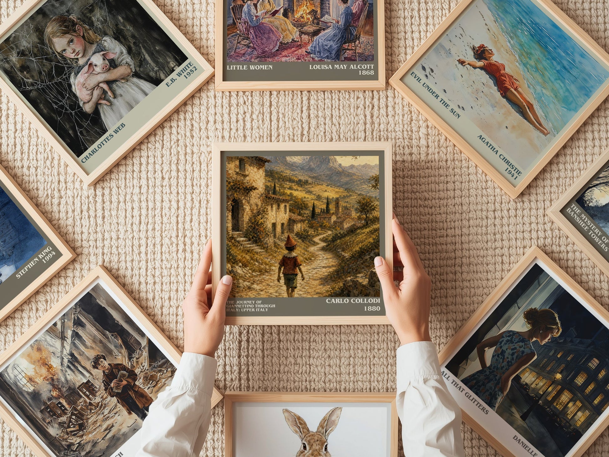The Journey Of Giannettino Through Italy: Upper Italy literary book poster framed on wall – childrens wall art