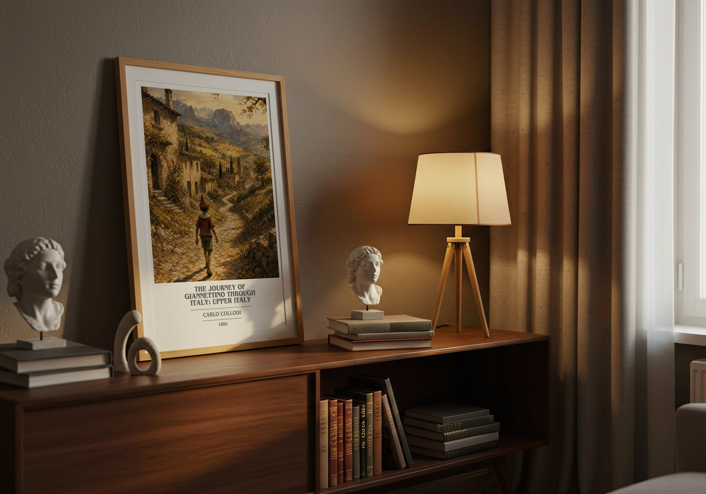 The Journey Of Giannettino Through Italy: Upper Italy book cover book poster framed on wall – childrens wall art