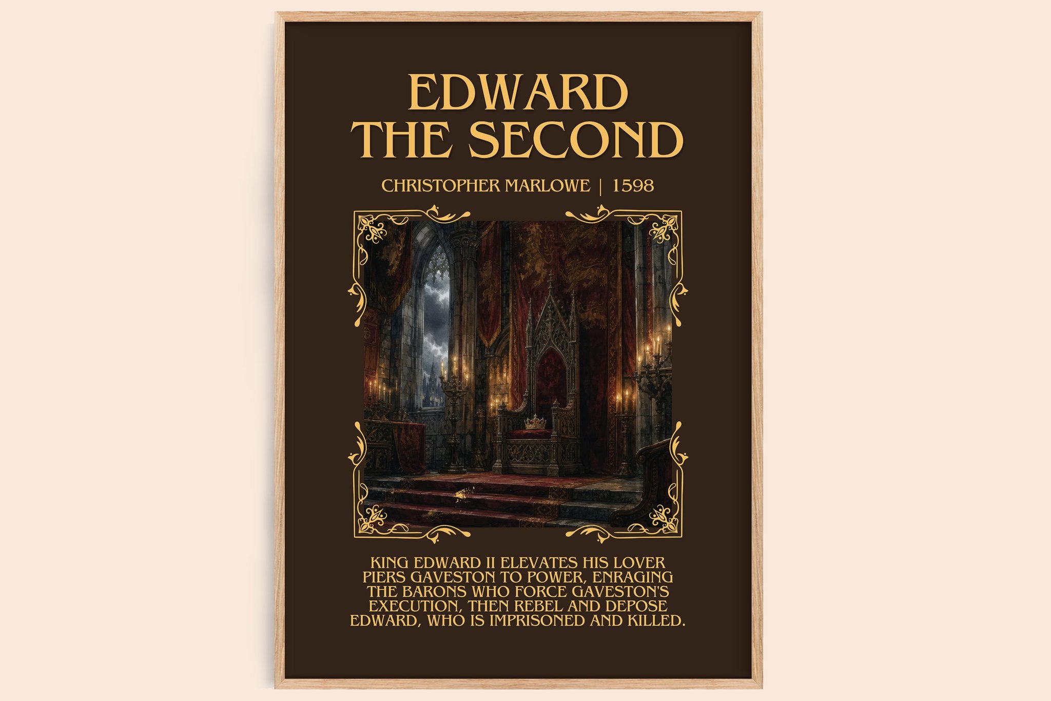 Edward the Second Minimalist Book Poster by Christopher Marlowe