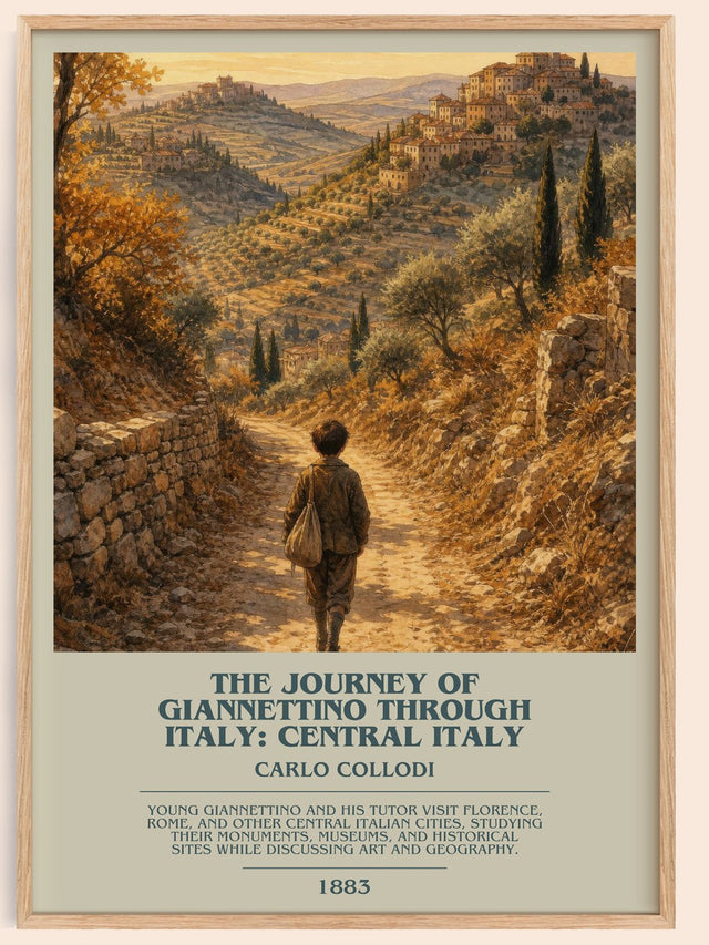 Journey Of Giannettino Through Italy: Central Italy Bookish Wall Art