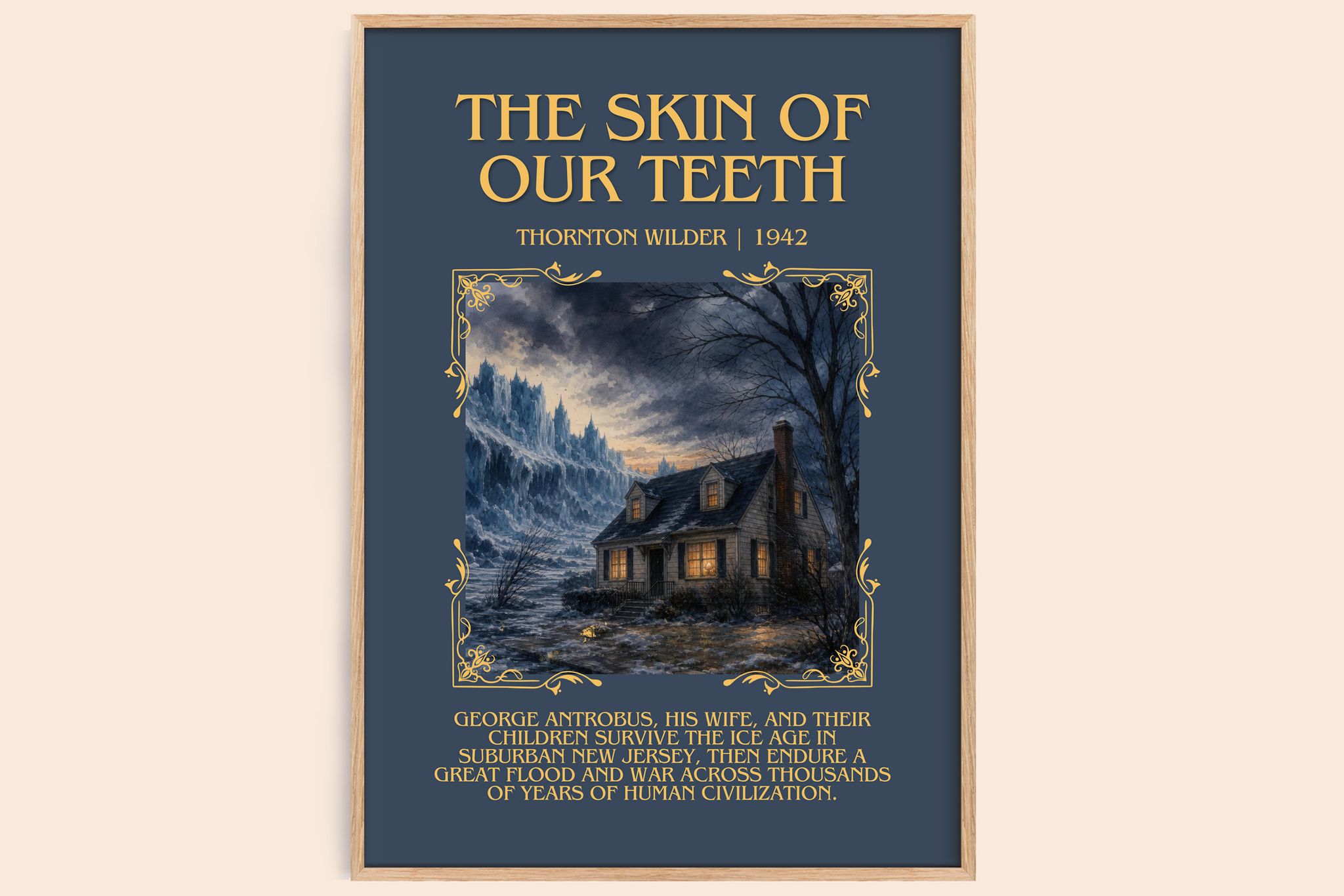 The skin of our teeth Minimalist Book Poster by Thornton Wilder