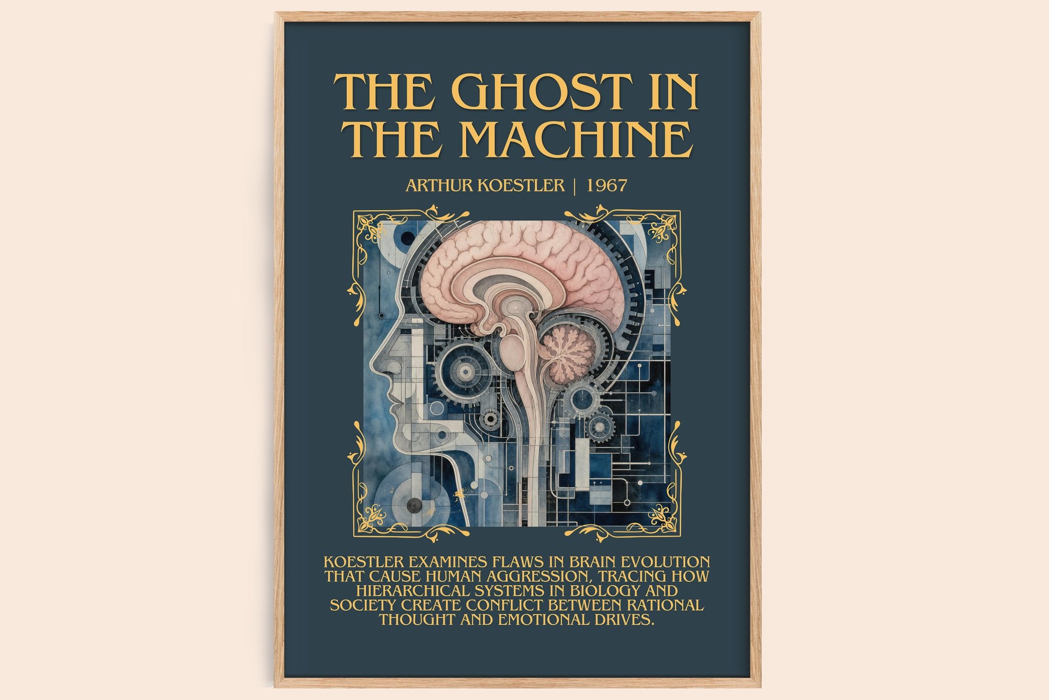 The ghost in the machine Minimalist Book Poster by Arthur Koestler
