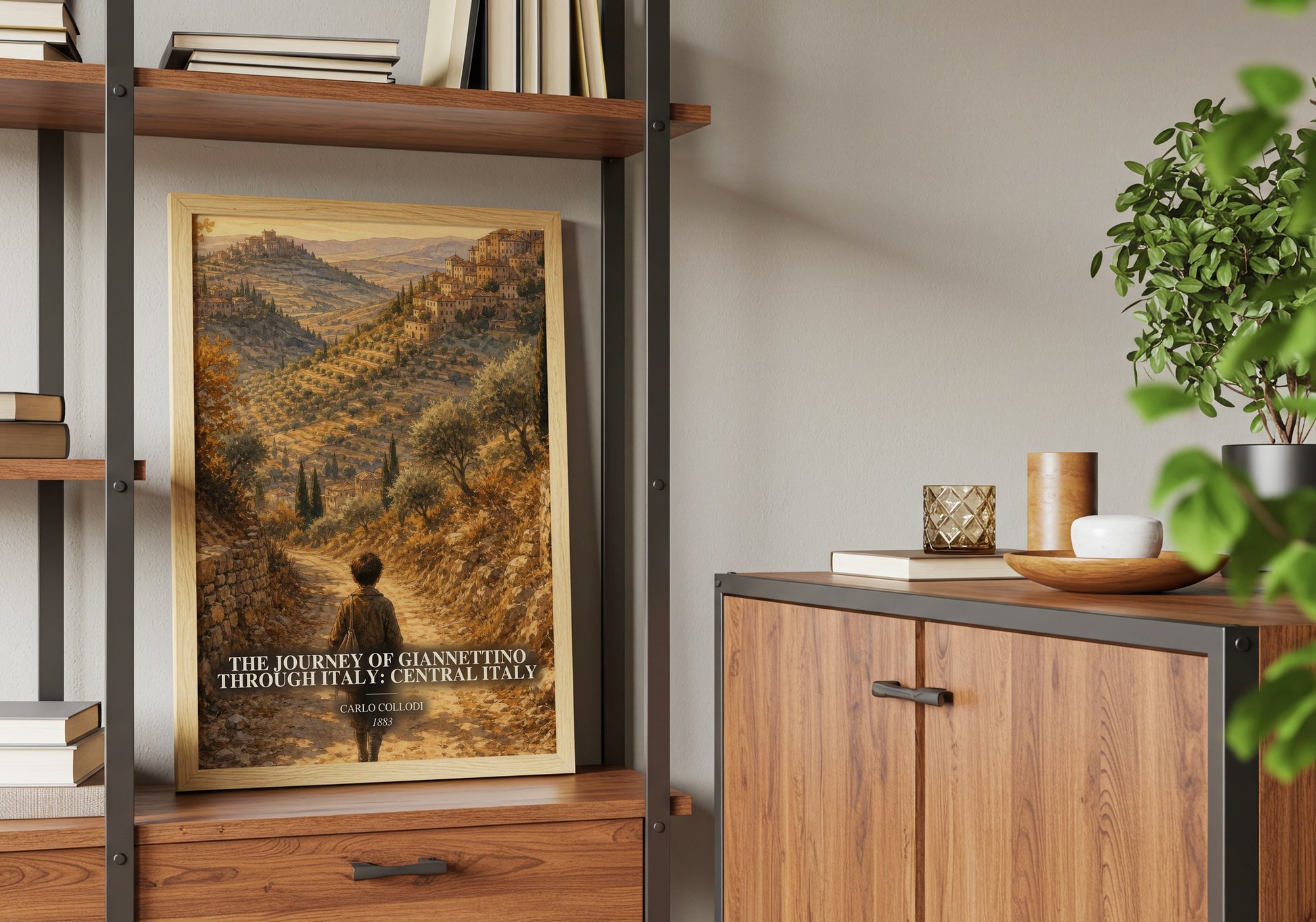 The Journey Of Giannettino Through Italy: Central Italy book watercolour illustration paper finish options – matte satin