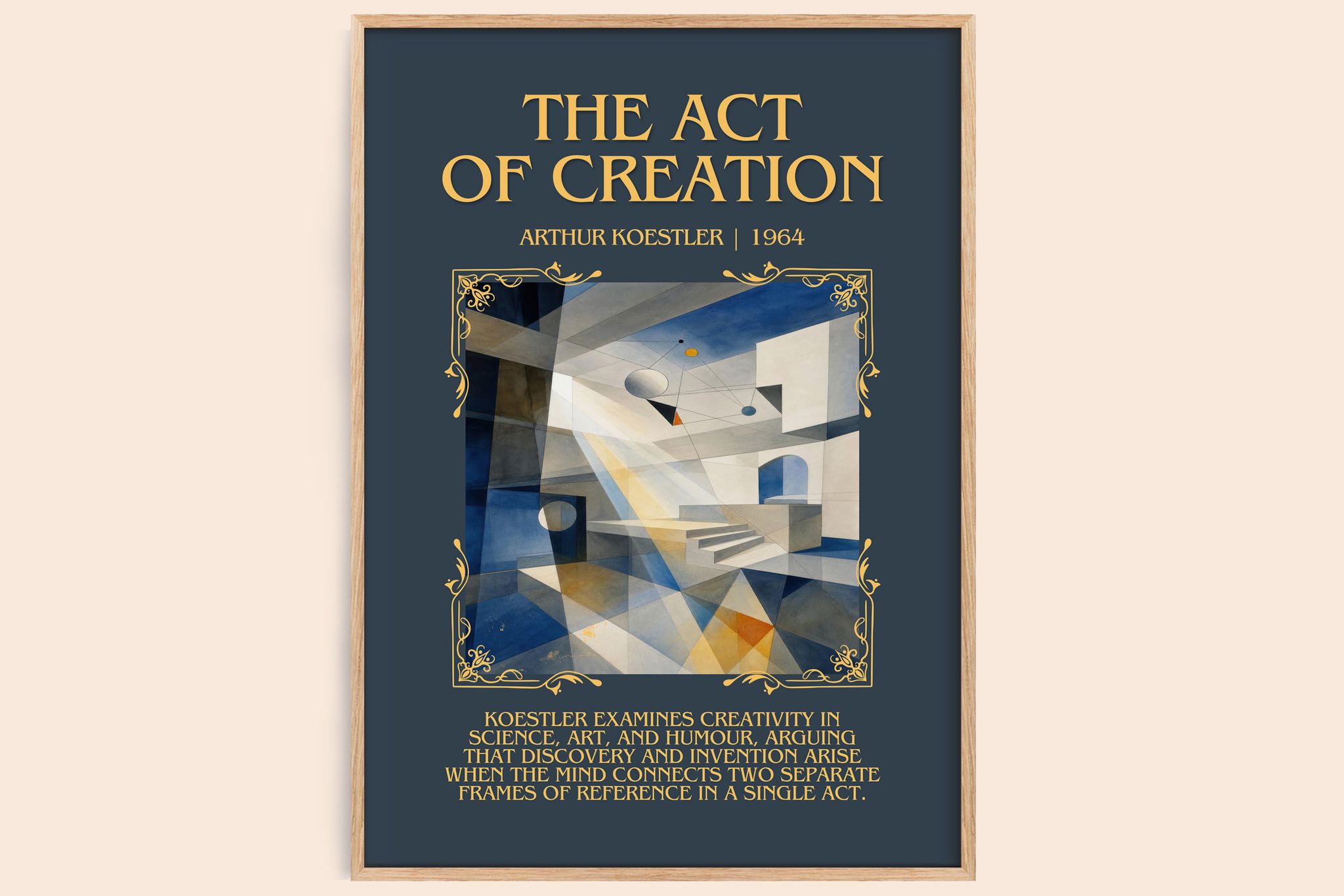 The act of creation Minimalist Book Poster by Arthur Koestler