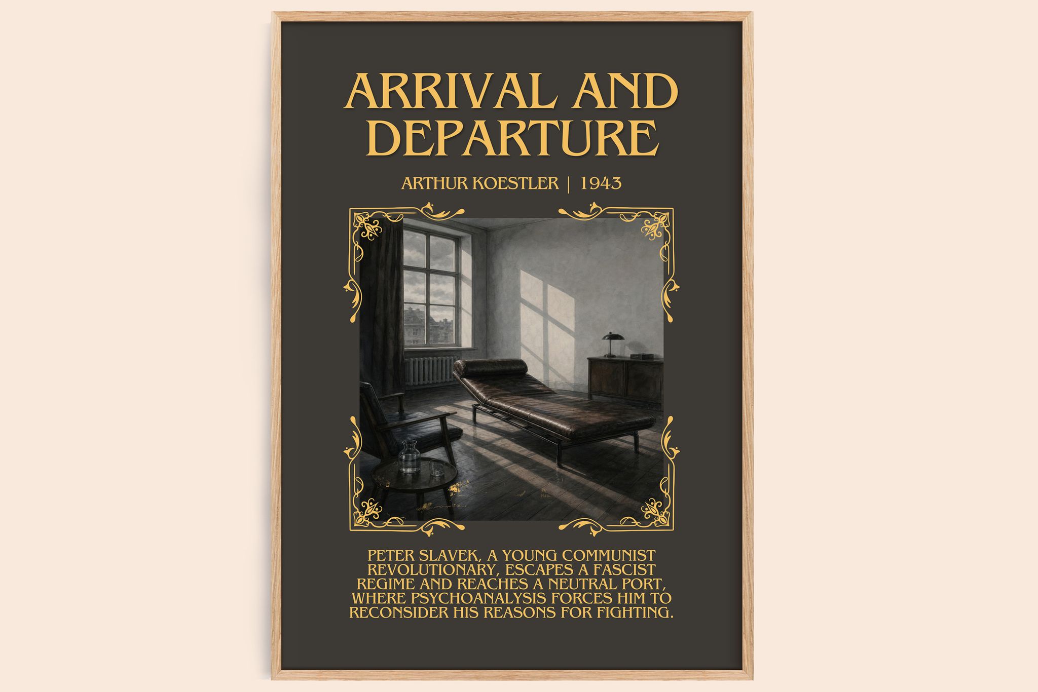 Arrival and Departure Minimalist Book Poster by Arthur Koestler