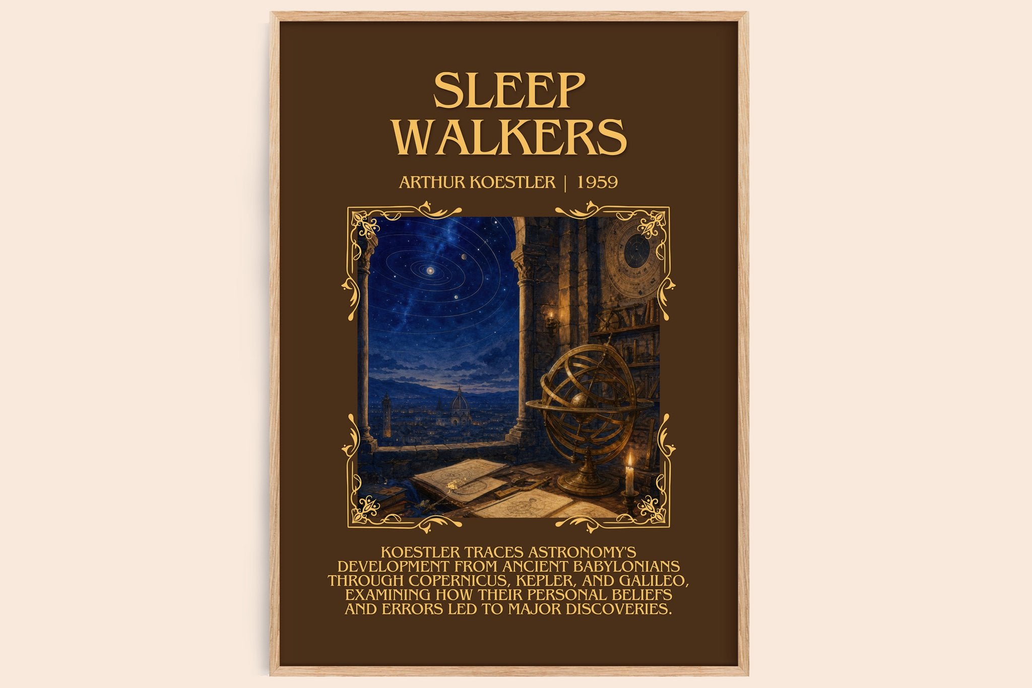 Sleep walkers Minimalist Book Poster by Arthur Koestler