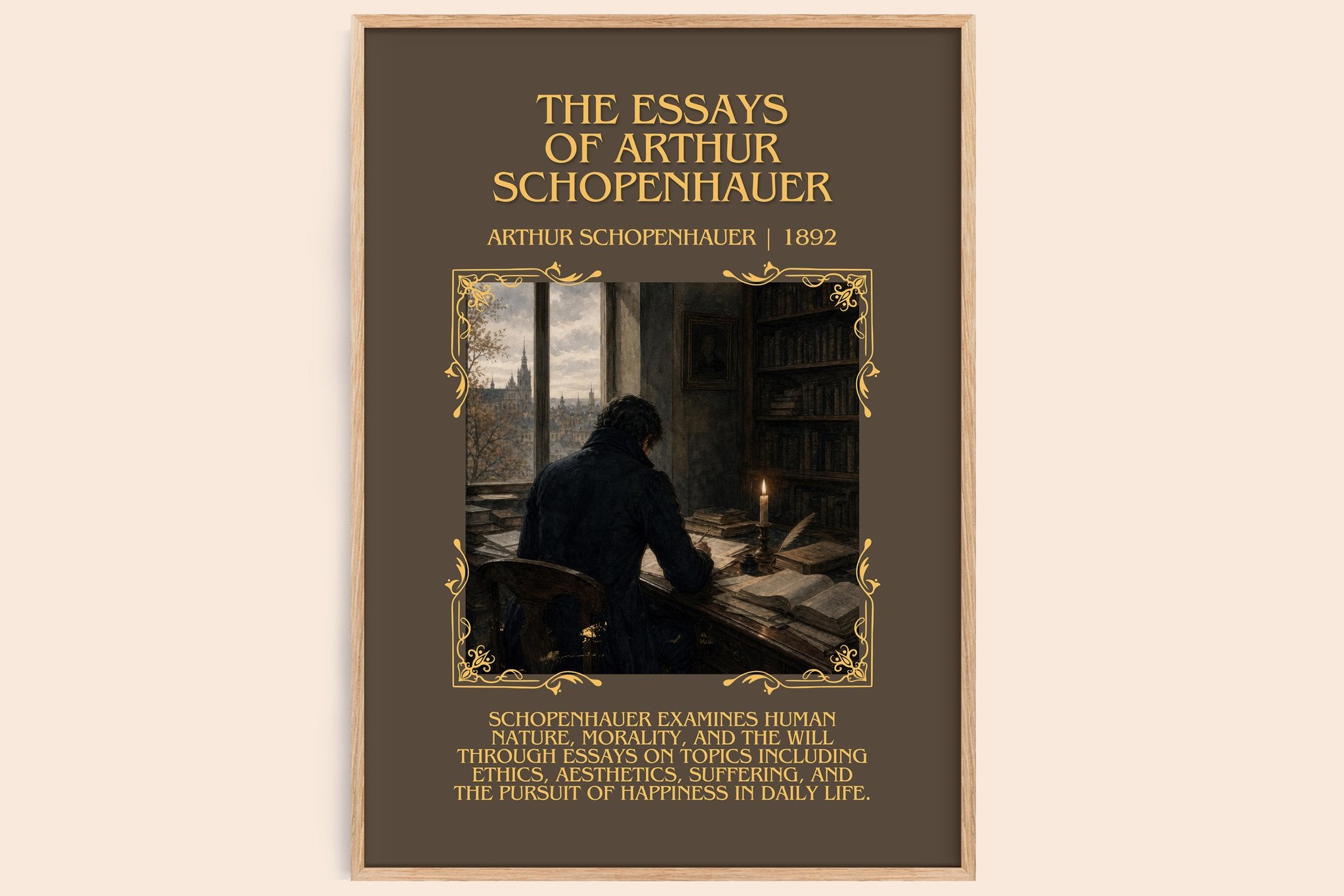 Essays Of Arthur Schopenhauer Minimalist Book Poster by Arthur Schopenhauer