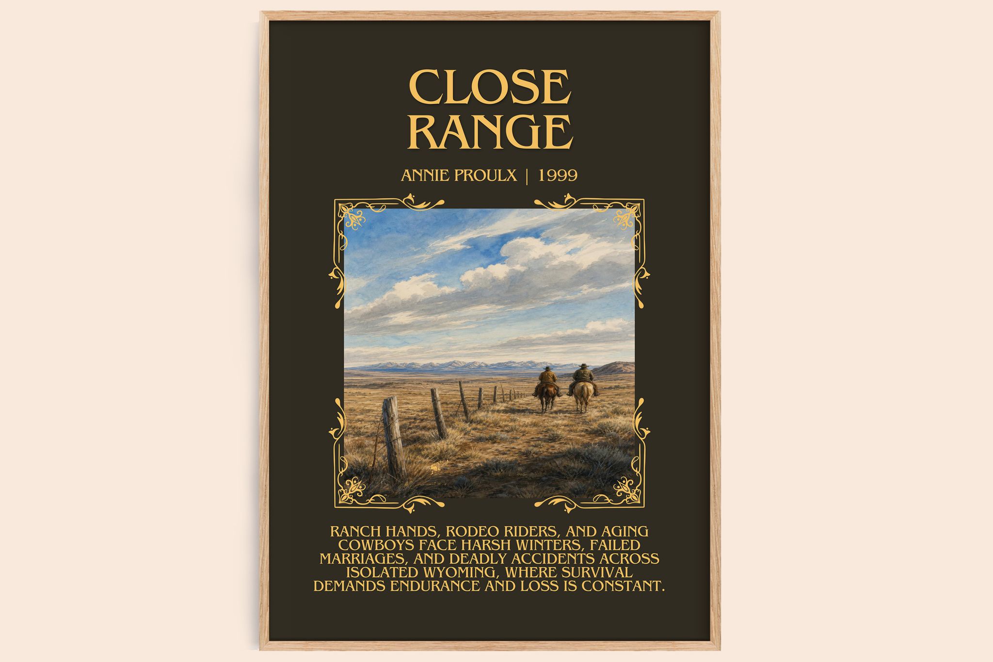 Close Range Minimalist Book Poster by Annie Proulx