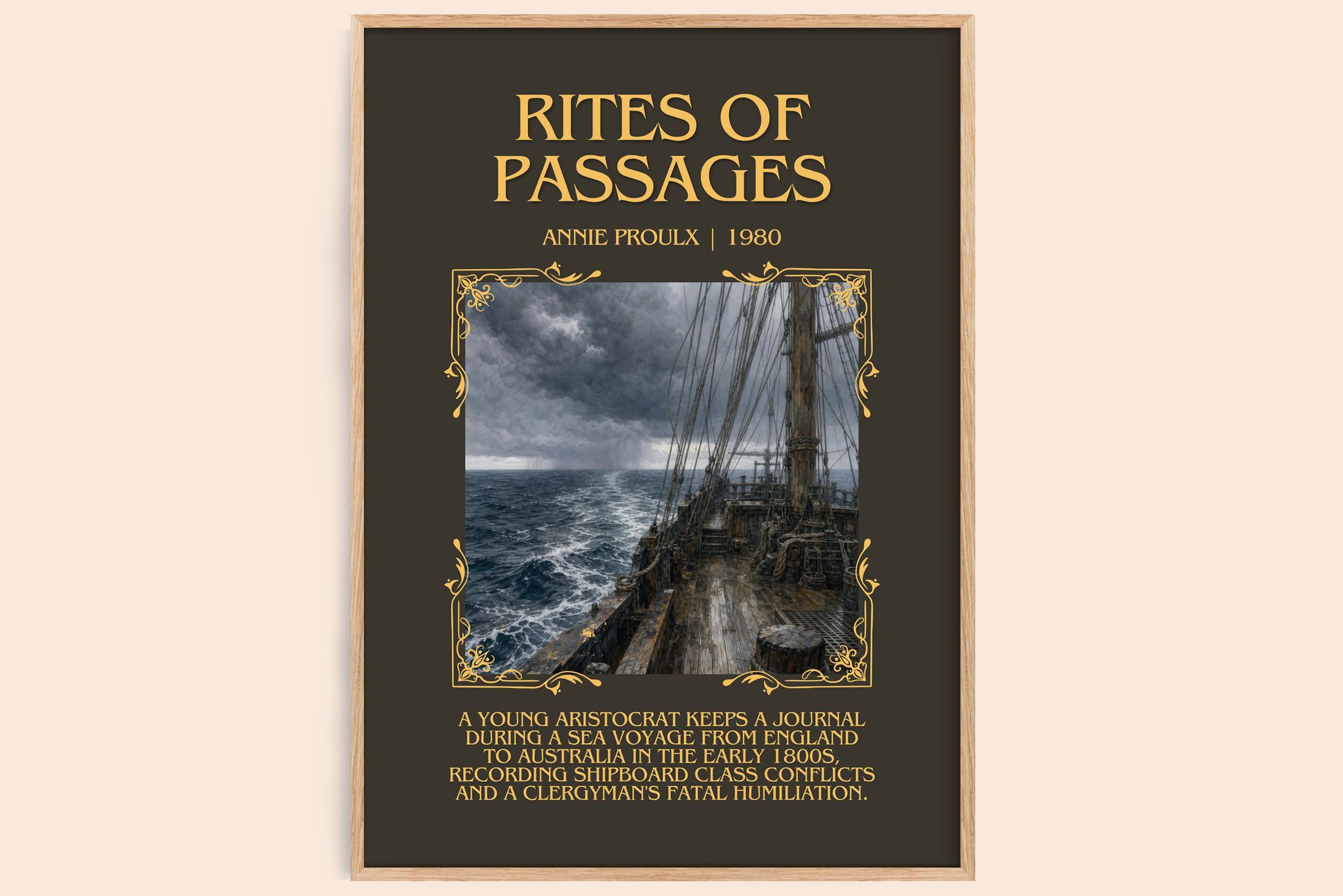Rites of passages Minimalist Book Poster by Annie Proulx